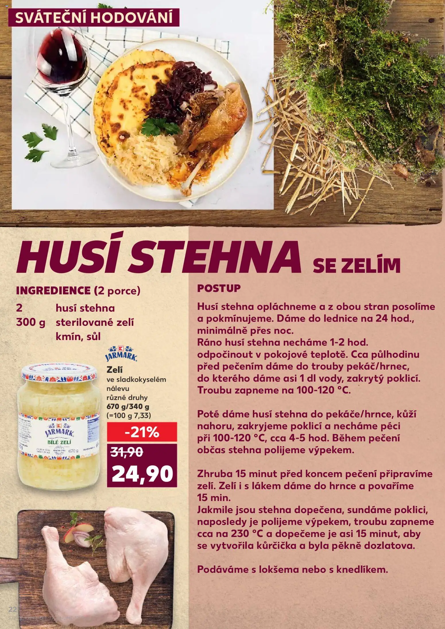 Kaufland leták - Kolín od 29.10.2025 | Strana: 22 | Produkty: Husí stehna, Hrnce, Zelí, Lednice