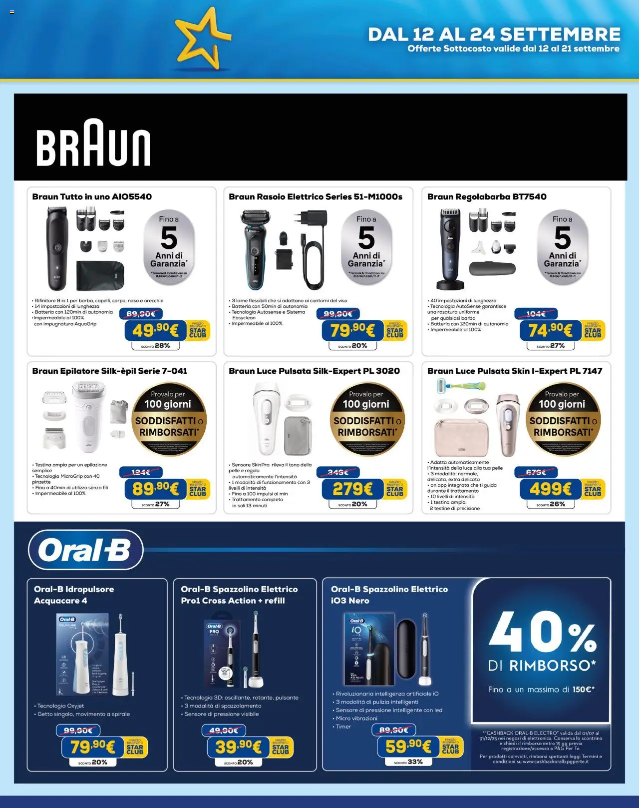 Volantino Euronics del 12.09.2025 | Pagina: 5 | Prodotti: Rasoio, Regolabarba, Rasoio elettrico, Batteria