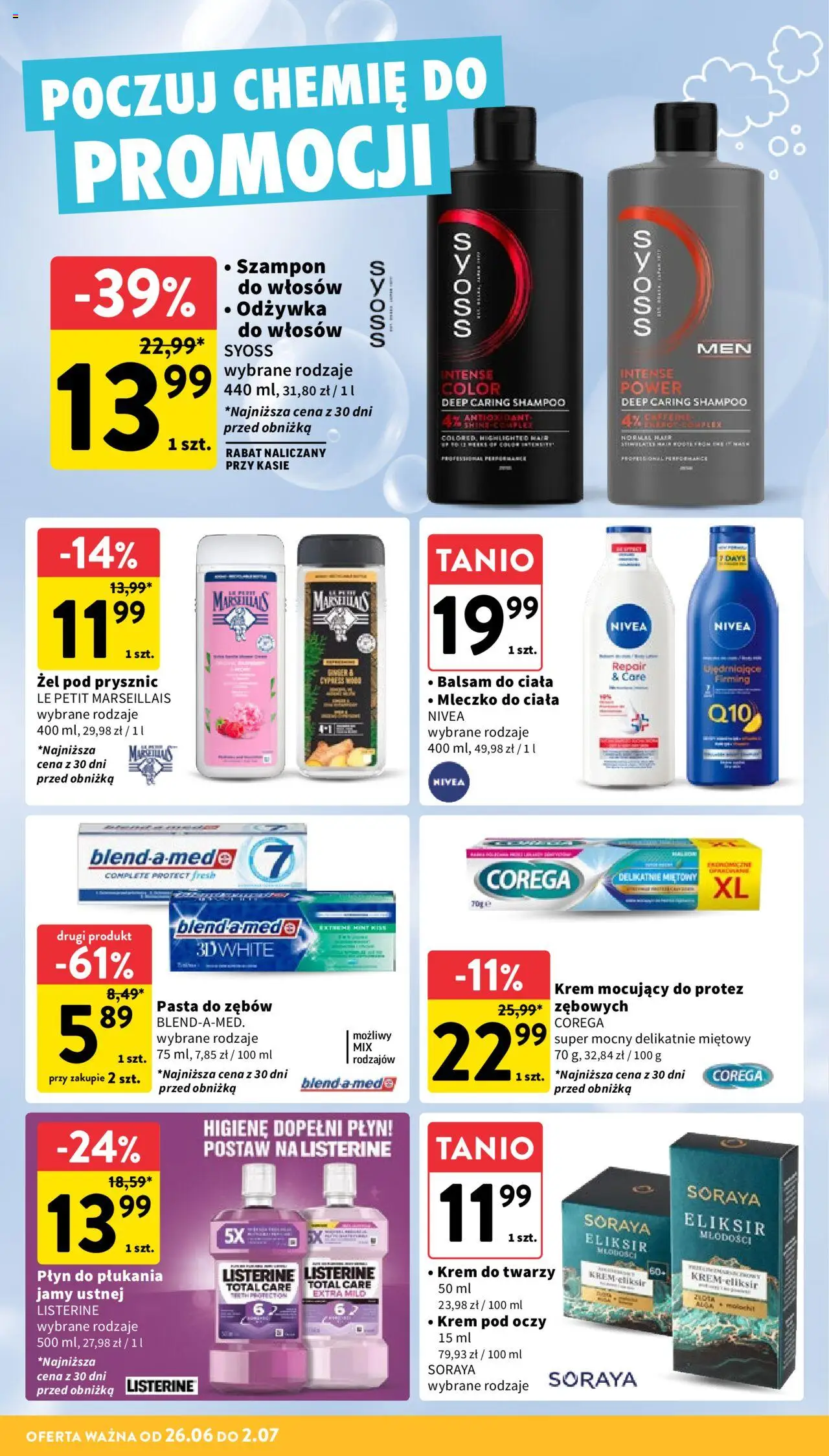 Intermarche Gazetka od 26.06.2025 | Strona: 32 | Produkty: Prysznic, Żel pod prysznic, Krem, Pasta do zębów
