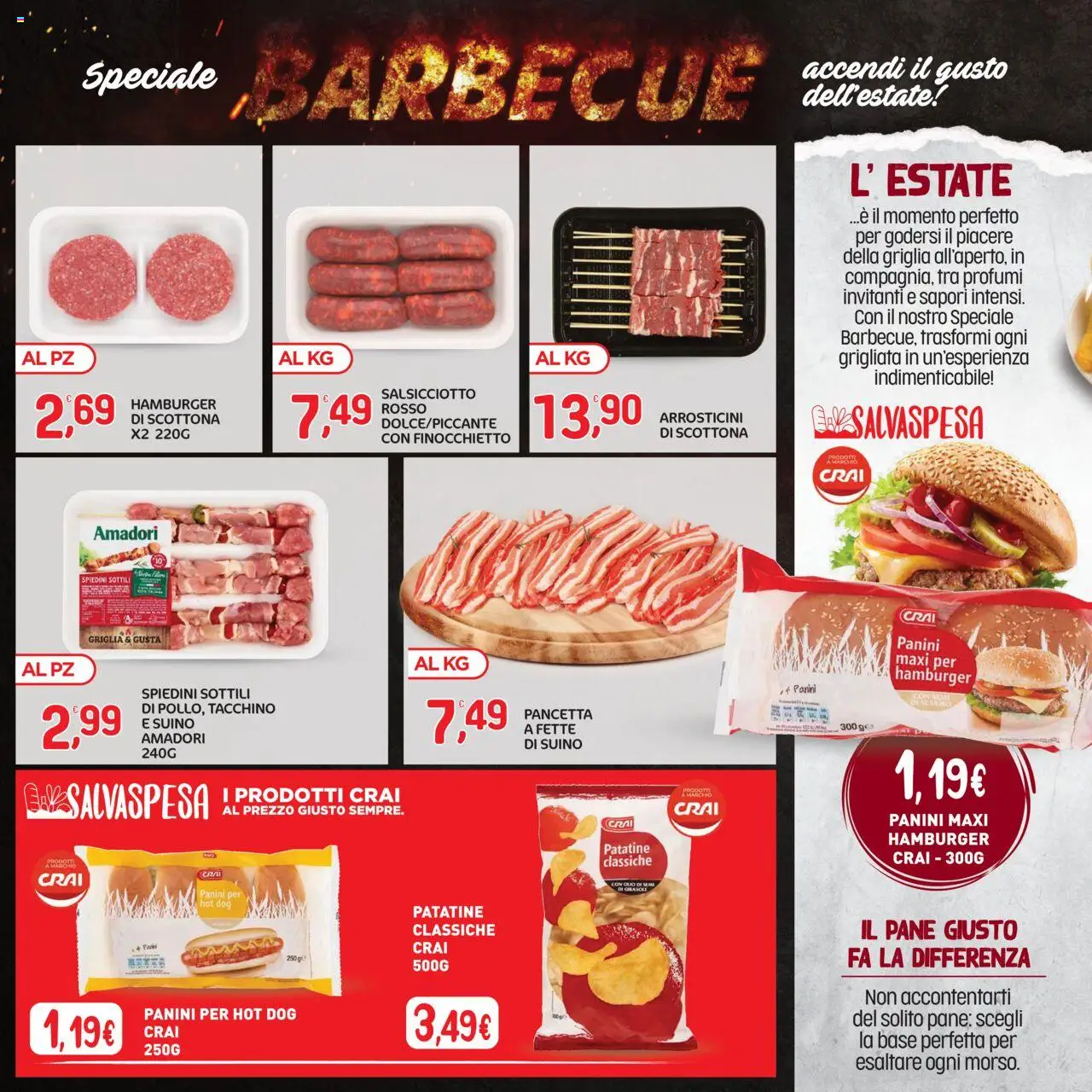 Volantino CRAI del 07.08.2025 | Pagina: 6 | Prodotti: Pane, Pancetta, Suino, Barbecue