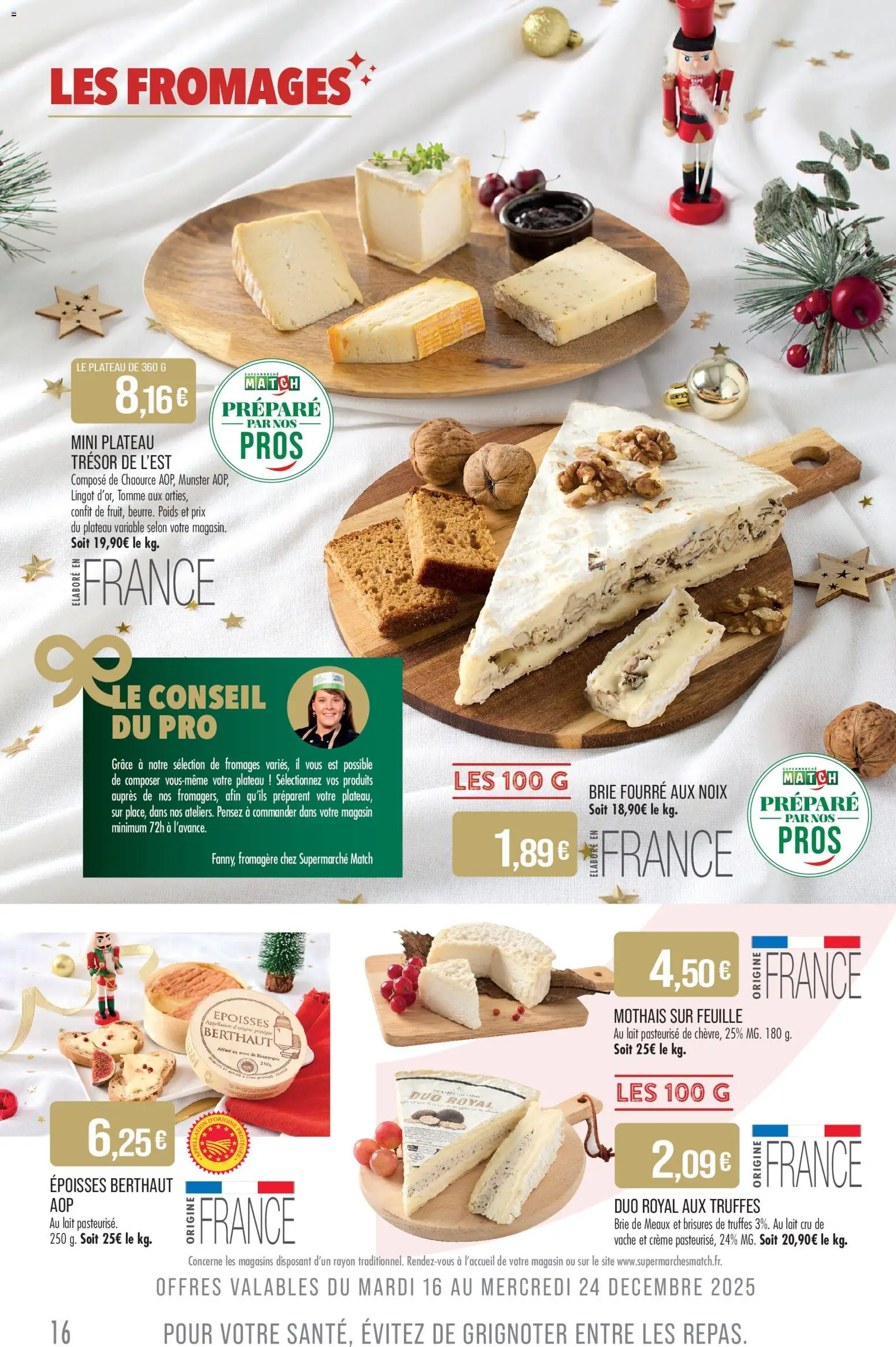 {H1} | Page: 16 | Produits: Poids, Époisses, Lait, Brie