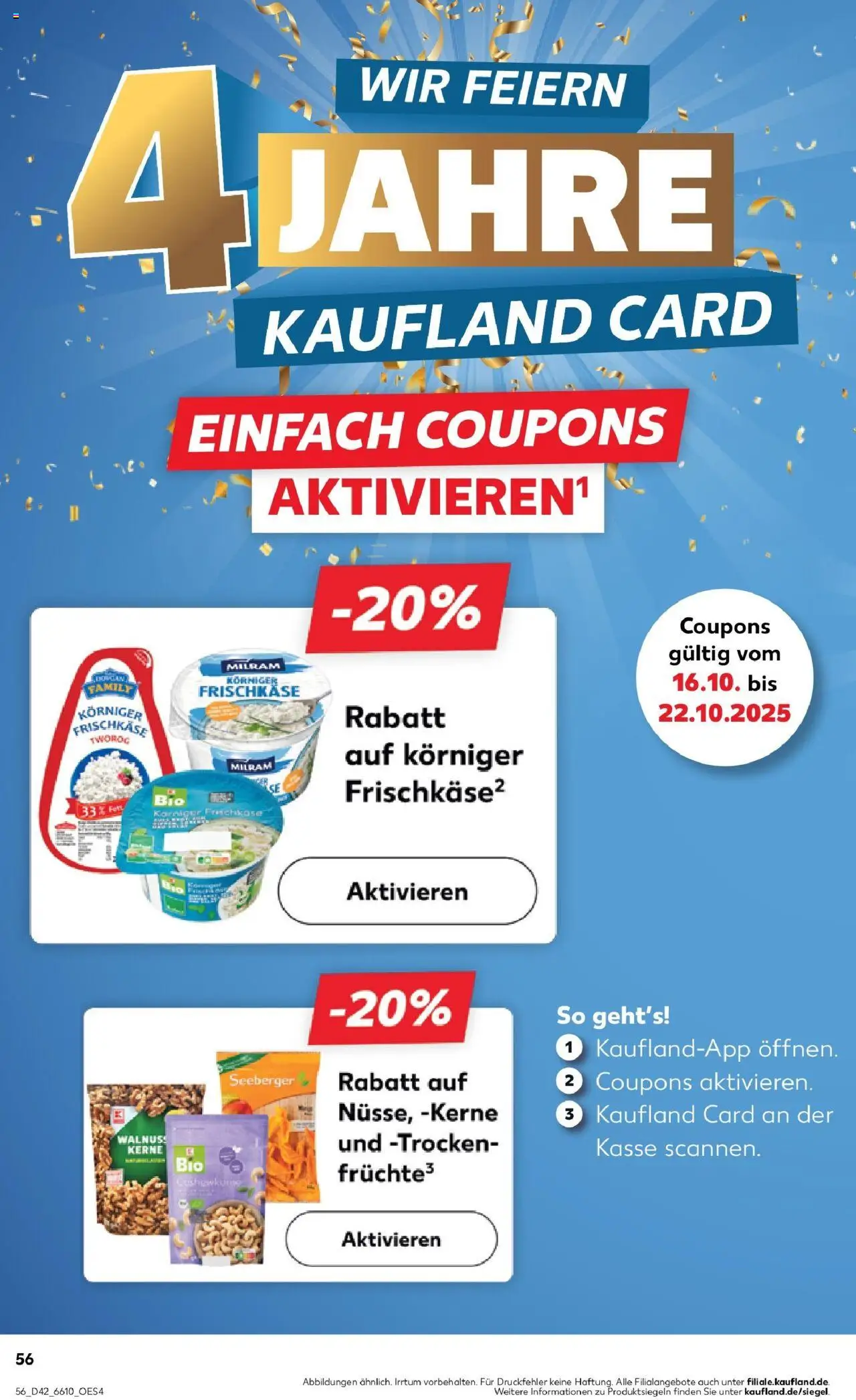 Kaufland prospekt Bocholt	 – gültig ab 19.10.2025 | Seite: 56 | Produkte: Milram, Frischkase
