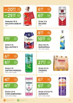 Pogląd oferty "Eurocash Gazetka - Katalog Alkoholowy" - ważna od 01.02.2026 | Strona: 44 | Produkty: Cydr, Nalewka Babuni, Captain Morgan, Gin