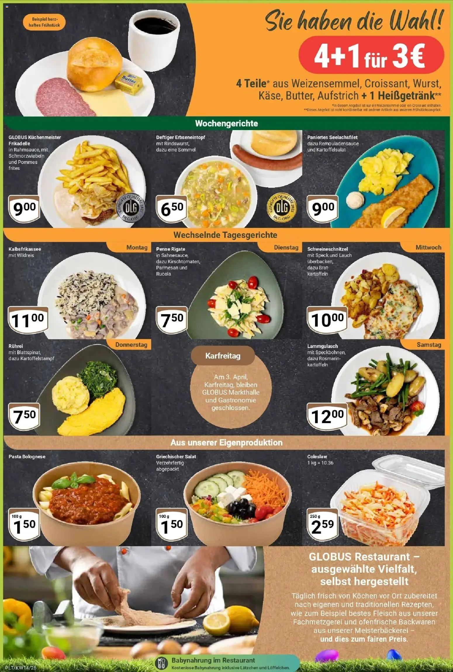 Globus prospekt Plattling	 – gültig ab 30.03.2026 | Seite: 6 | Produkte: Pommes, Kartoffeln, Babynahrung, Pasta