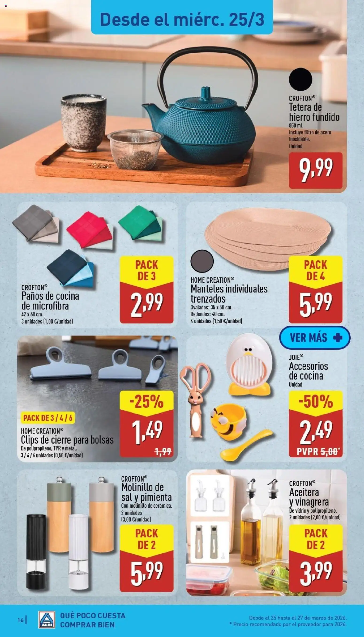Aldi folleto Península │ válido desde el 23.03.2026 | Página: 16 | Productos: Tetera, Cocina