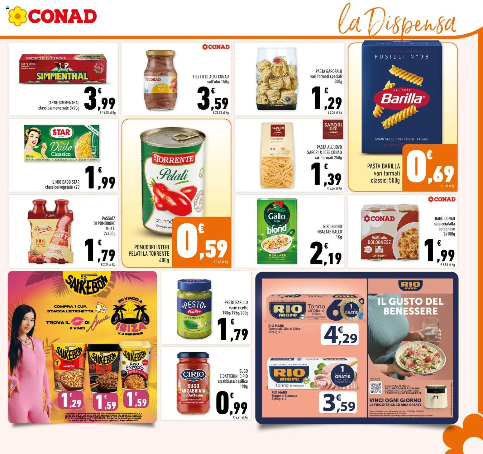 Volantino Conad del 08.04.2026 | Pagina: 13 | Prodotti: Riso, Fusilli, Friggitrice, Alici