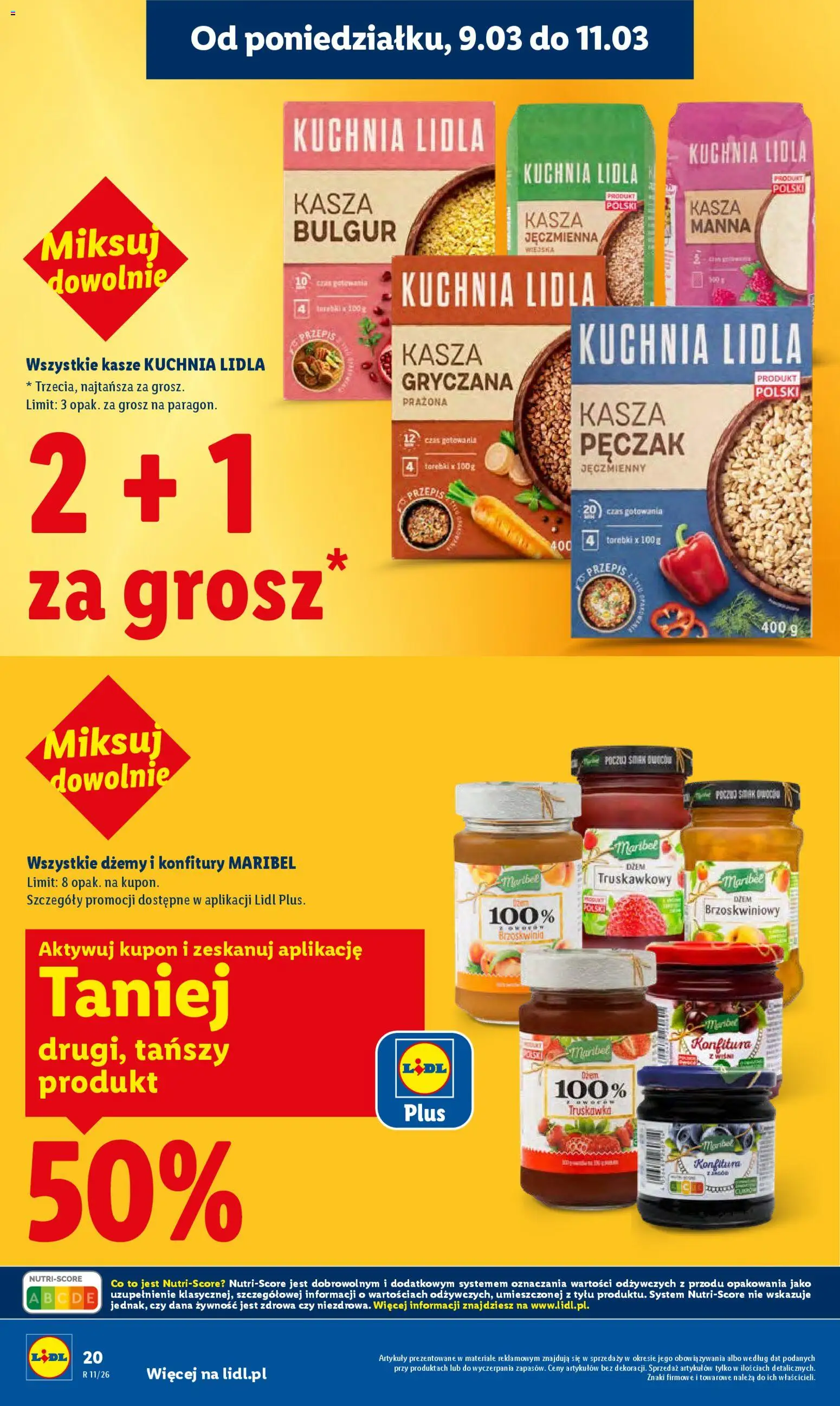 Lidl Polsko leták od 09.03.2026 | Strana: 20 | Produkty: Džem, Bulgur