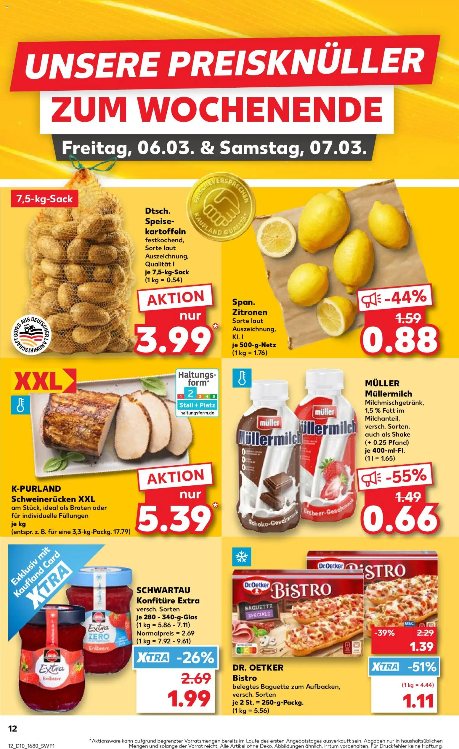 Kaufland prospekt Stuttgart	 – gültig ab 05.03.2026 | Seite: 12 | Produkte: Müllermilch, Pizza, Muller mullermilch, Zitronen