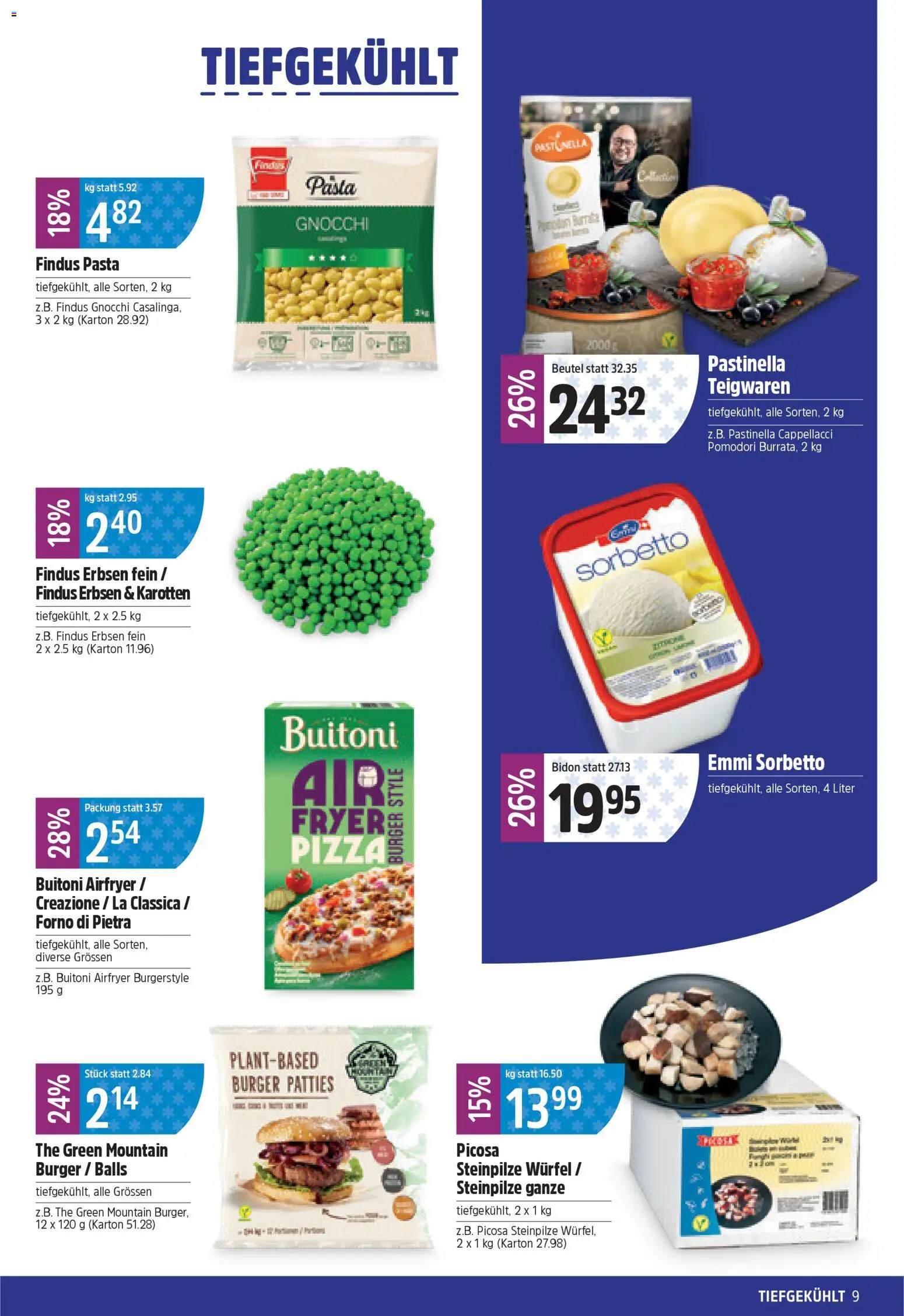 TopCC Aktionen – gültig ab 29.12.2025 | Seite: 9 | Produkte: Teigwaren, Pizza, Erbsen, Pasta