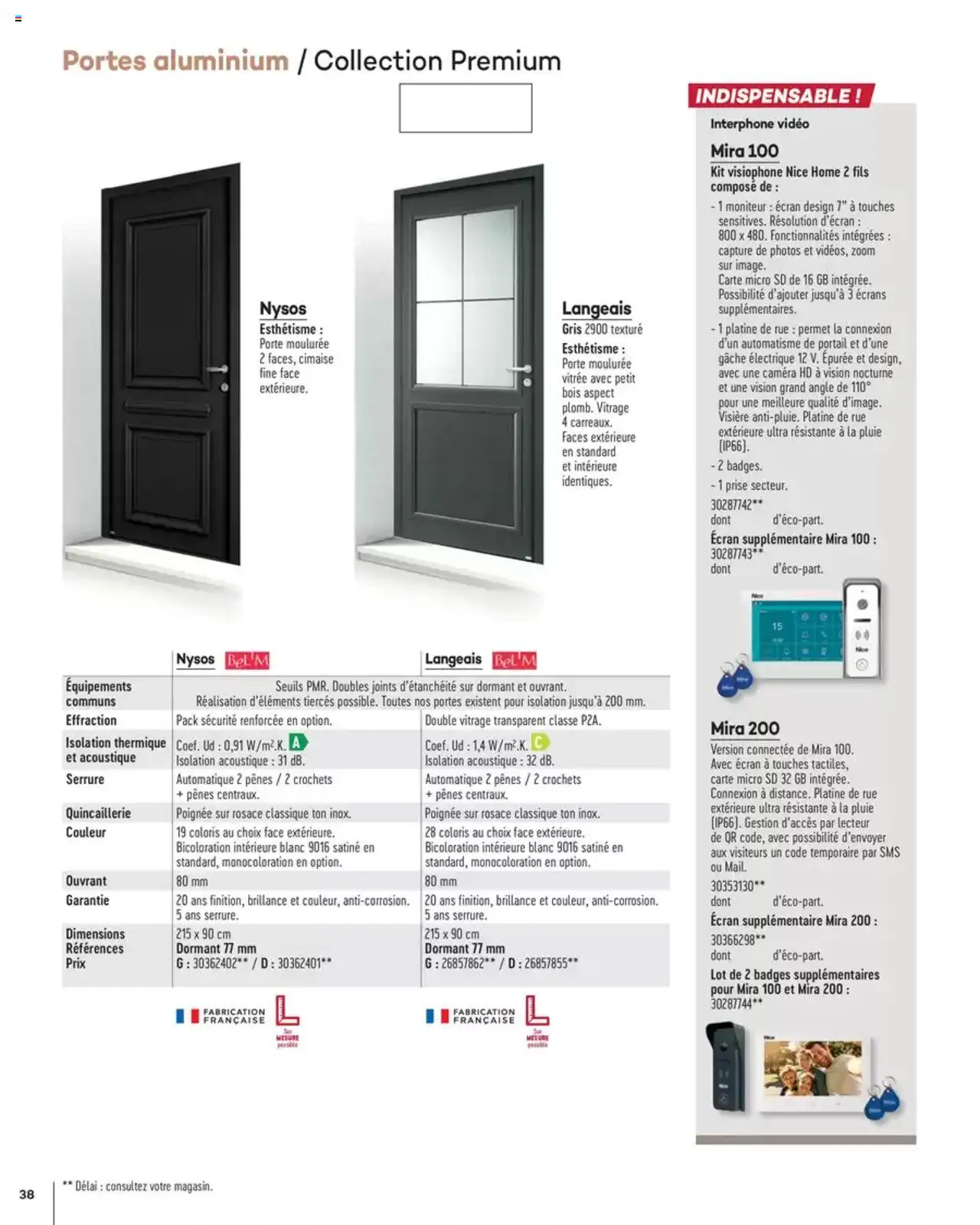  | Page: 38 | Produits: Moniteur, Prise, Portes, Caméra