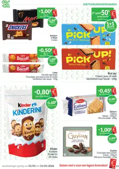 Intermarché - De januariaanbiedingen met de Intermarché-kaart - Voorbeeld van een folder van Intermarché, geldig van 01.01.2026 | Pagina: 21 | Producten: Koekjes, Snickers, Crème, Chocolade