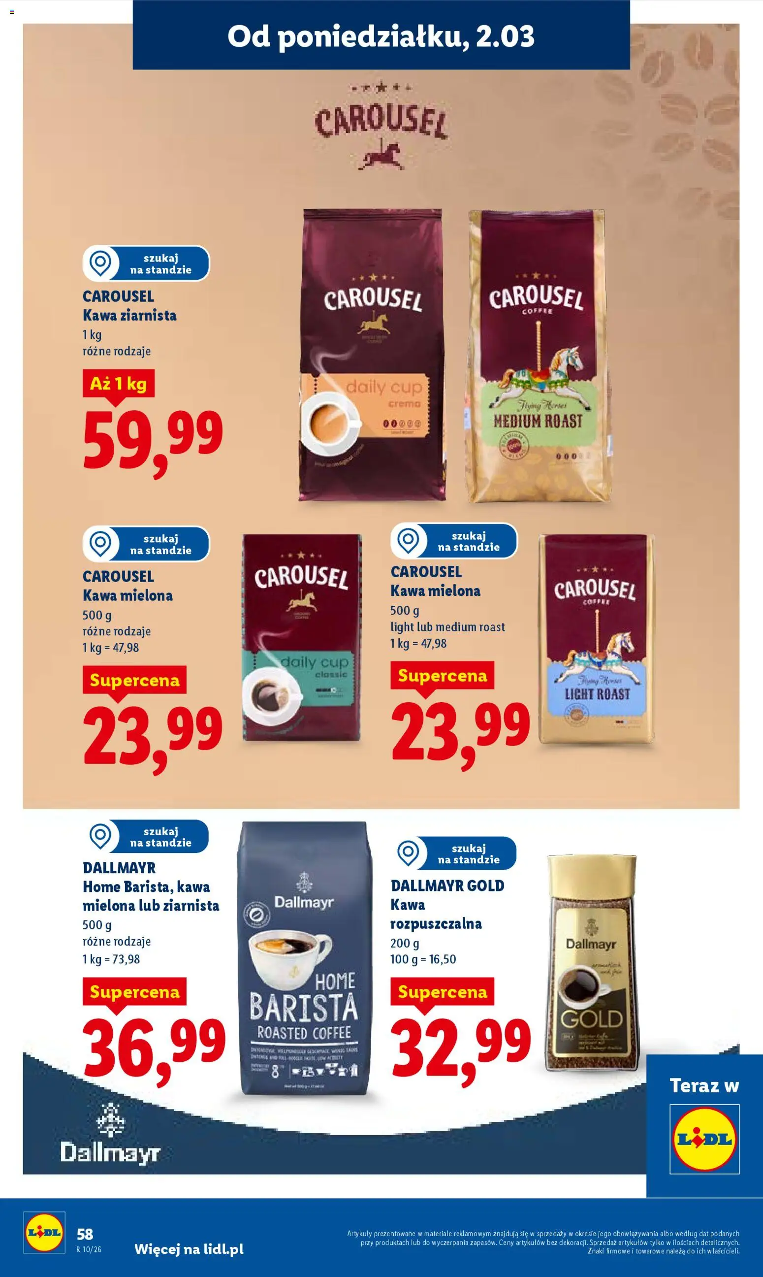 Lidl Polsko leták od 02.03.2026 | Strana: 58 | Produkty: Crema