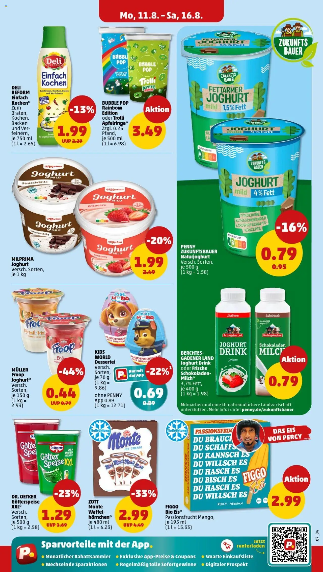 Penny - Bayern - gültig ab dem 11.08.2025 | Seite: 7 | Produkte: Froop, Bauer joghurt, Pfirsich, Deli reform