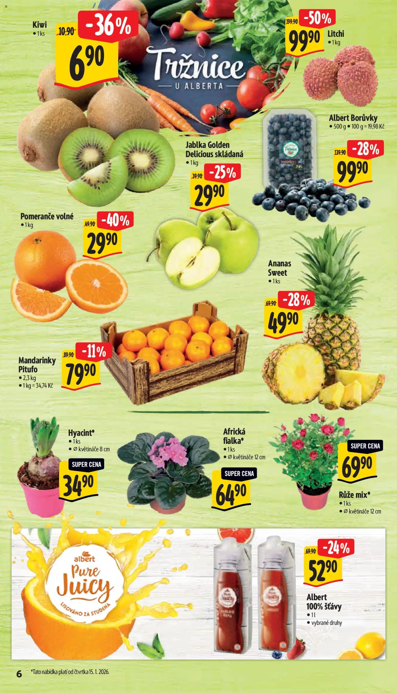 Albert leták - Supermarket od 14.01.2026 | Strana: 11 | Produkty: Jablka, Pomeranče, Ananas, Kiwi
