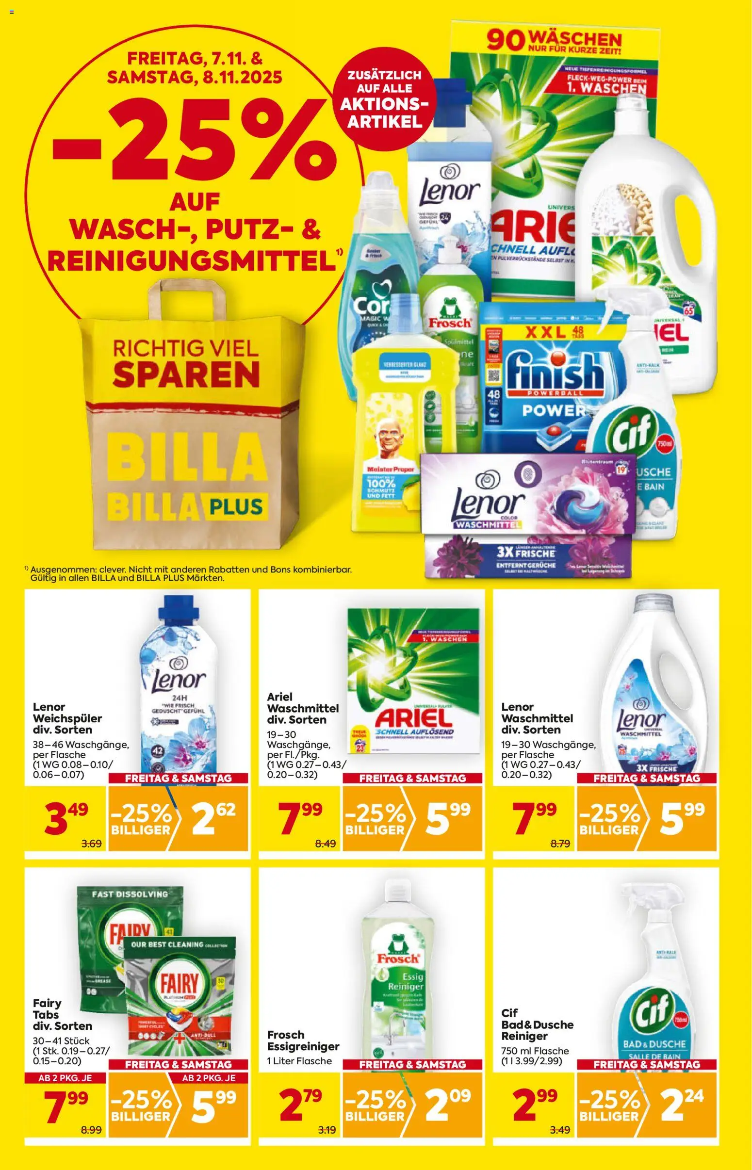 Billa Flugblatt - Oberösterreich gültig ab 06.11.2025 | Seite: 2 | Produkte: Bad, Dusche, Weichspüler, Waschmittel