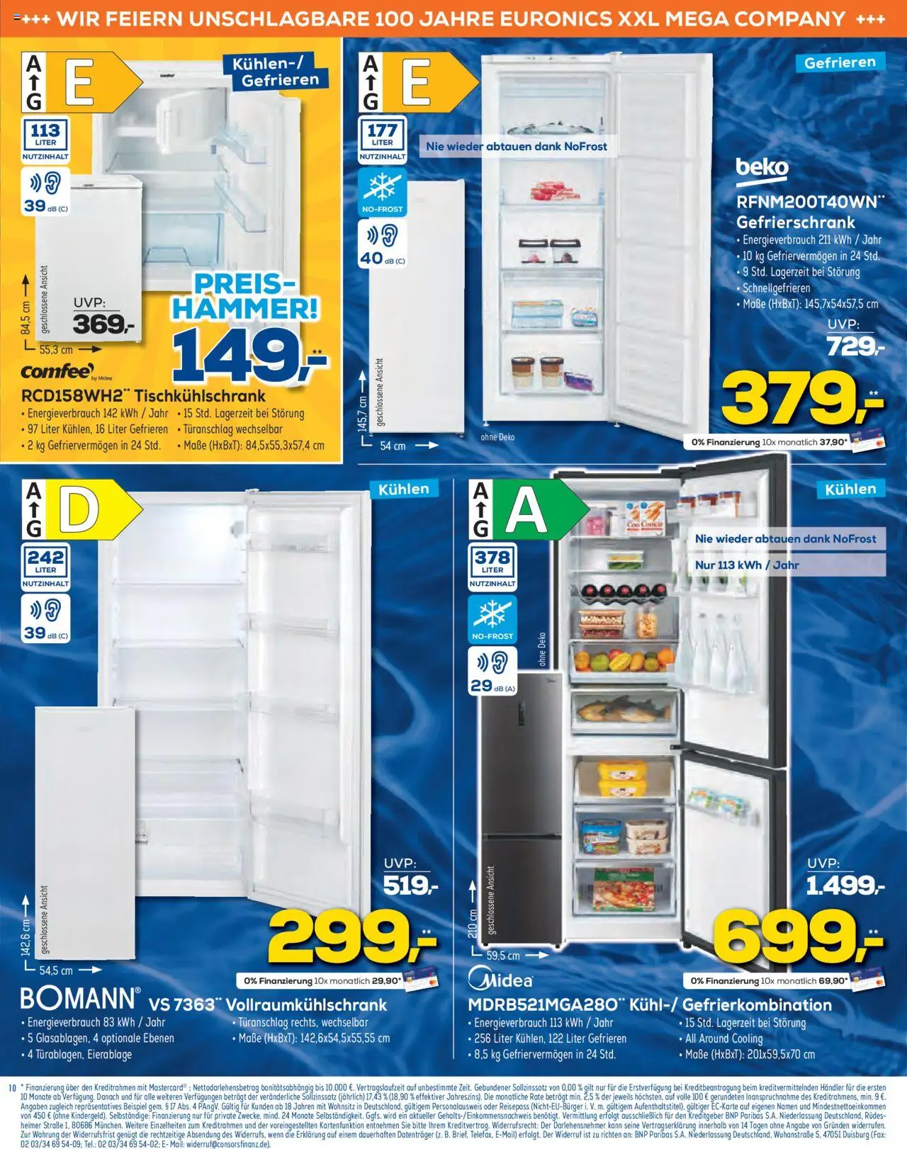 Euronics  Aktueller Prospekt - gültig ab dem 06.08.2025 | Seite: 10 | Produkte: Gefrierschrank