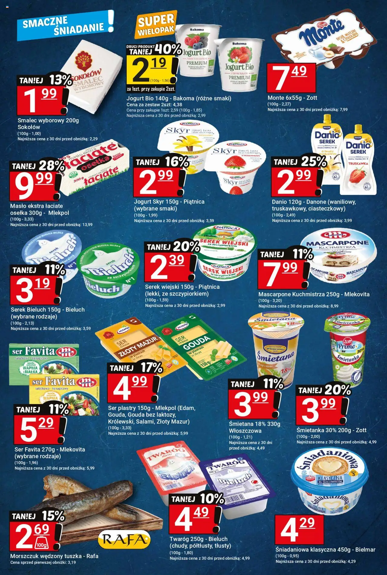Hitpol Gazetka od 24.10.2025 | Strona: 3 | Produkty: Jogurt Bio, Ser favita, Smalec wyborowy, Jogurt