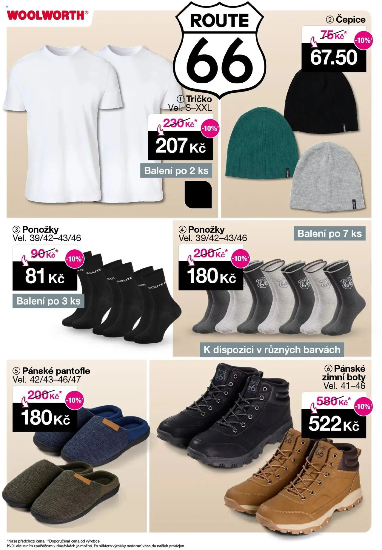 Woolworth leták - Česká Lípa od 10.10.2025 - akční nabídka | Strana: 26 | Produkty: Tričko, Pantofle, Čepice, Boty