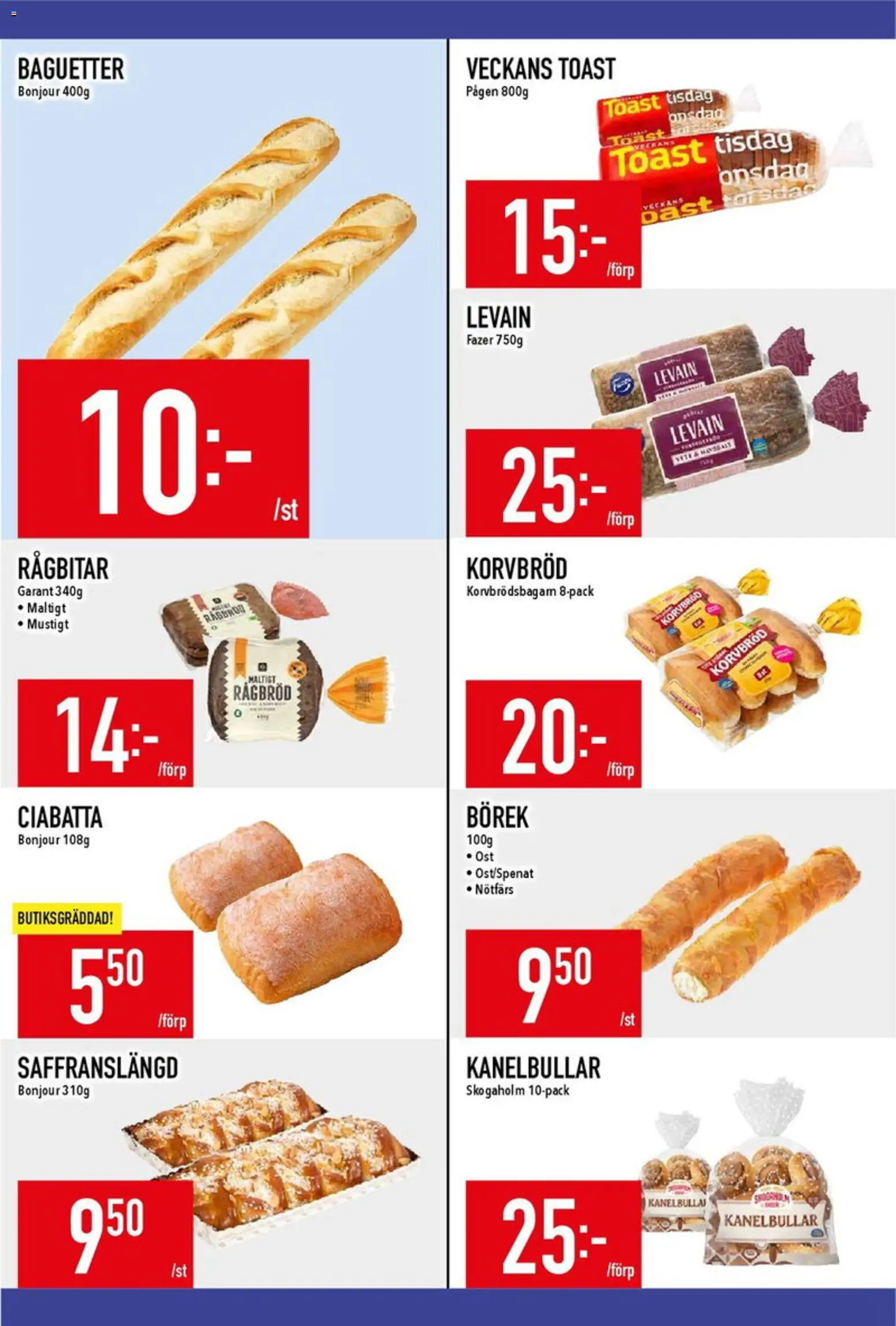 Matdax reklamblad aktuell från 30.03.2026 | Sida: 2 | Produkter: Nötfärs, Korvbröd, Levain, Ost