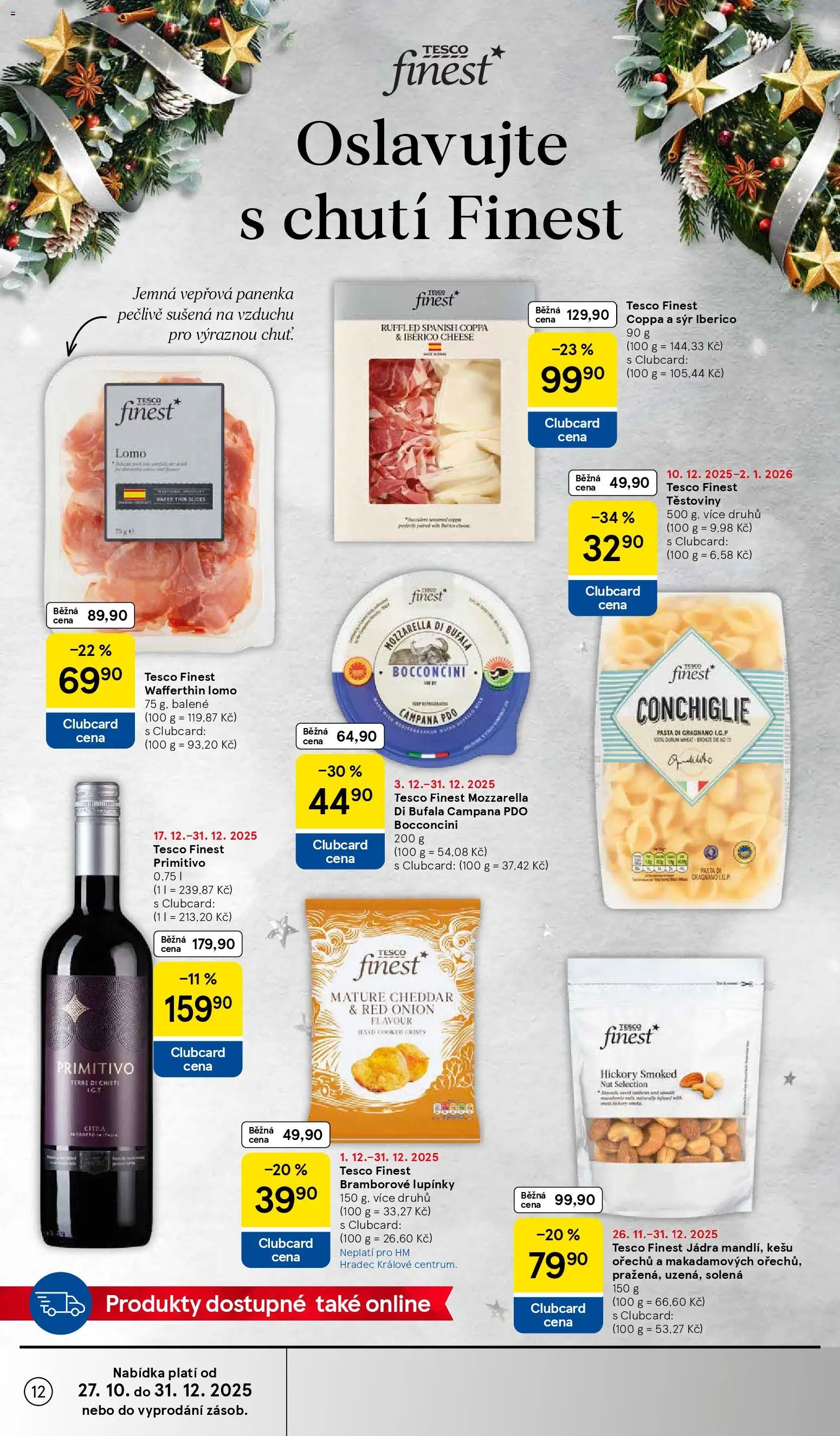 Tesco leták - Hypermarket od 27.12.2025 | Strana: 12 | Produkty: Sýr, Finest, Primitivo, Mozzarella
