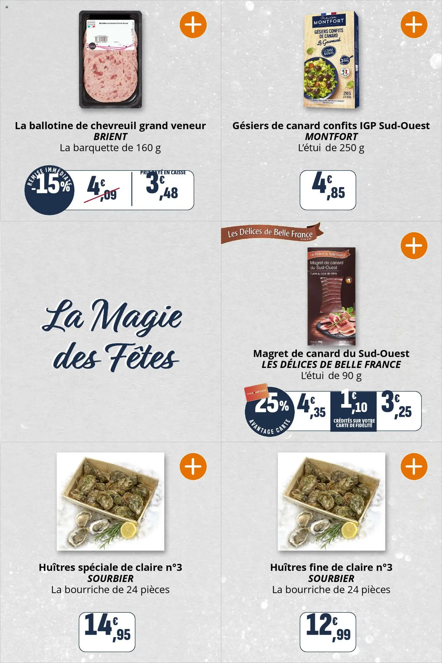 {H1} | Page: 14 | Produits: Magret de canard, Huîtres