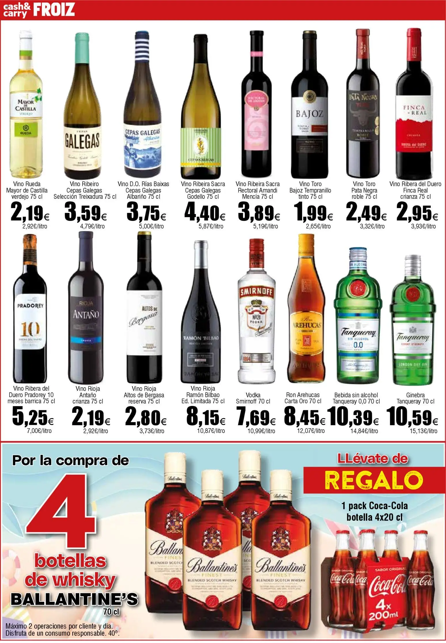 Froiz - Folleto Cash │ válido desde el 22.01.2026 | Página: 8 | Productos: Vino, Ginebra, Vodka, Whisky
