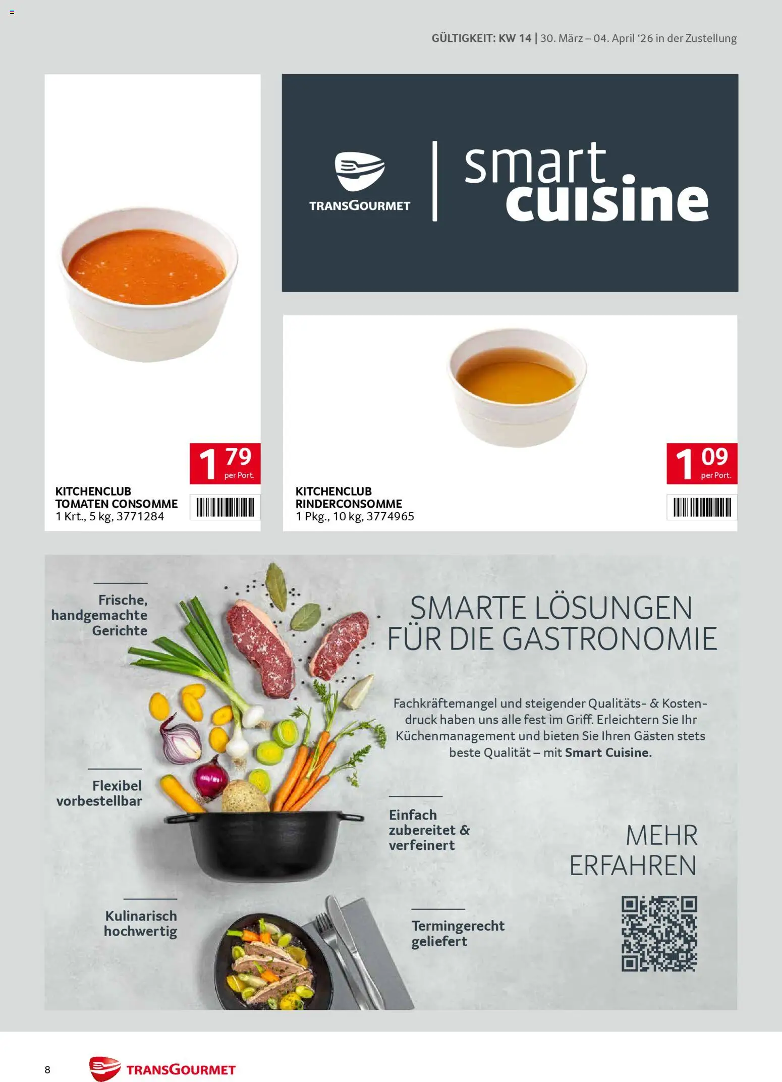 Transgourmet Zustellaktion gültig ab 30.03.2026 | Seite: 8 | Produkte: Tomaten