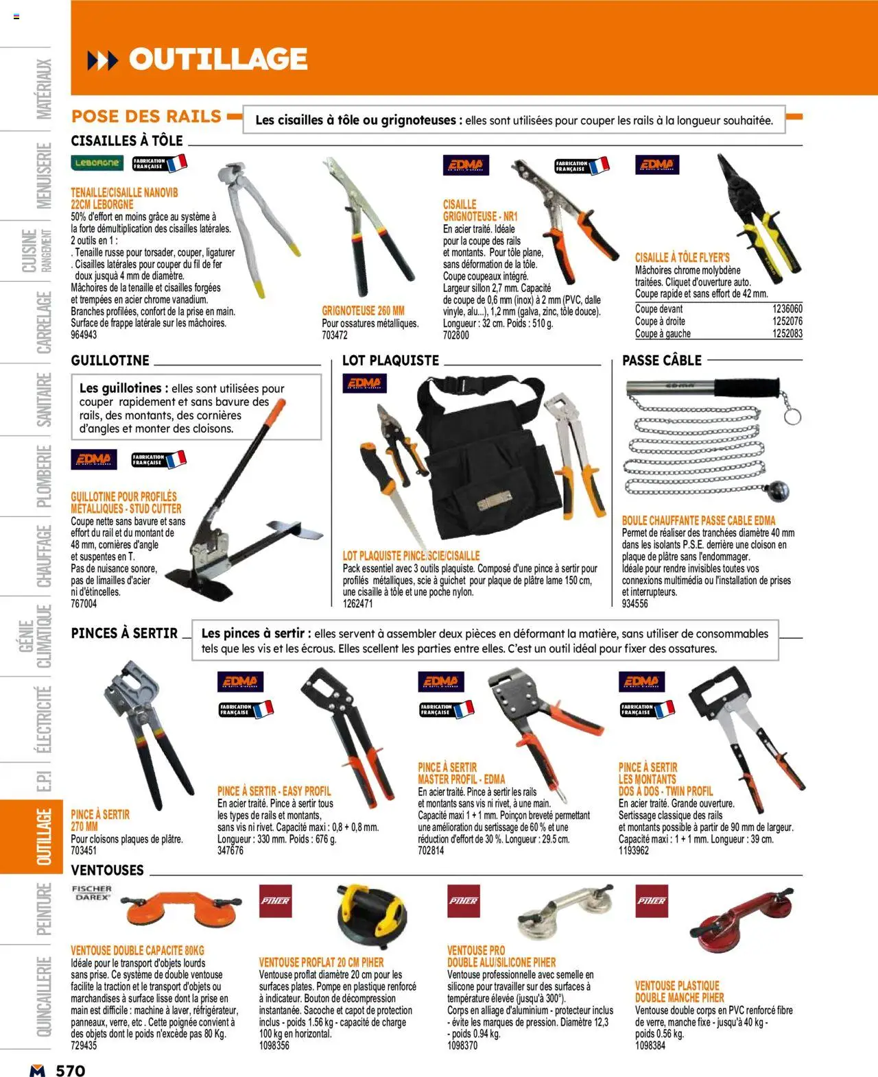  | Page: 570 | Produits: Câble, Pinces, Poids, Prise