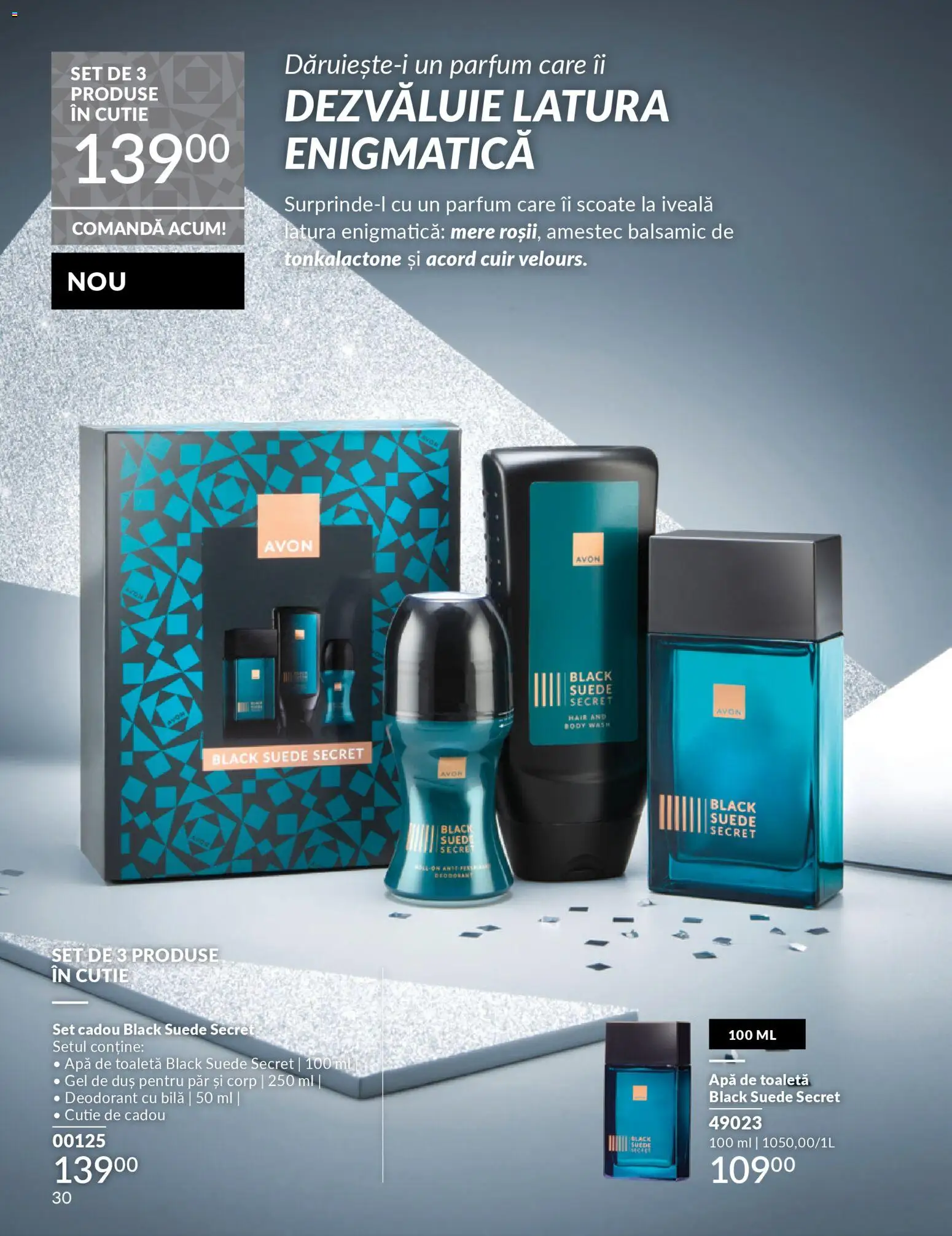 Noul catalog Avon – valabil de la 01.12.2025 | Pagină: 32 | Produse: Toaletă, Apă de toaletă, Gel de duș, Apă