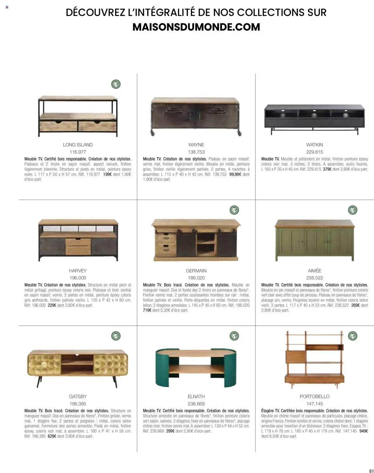 {H1} | Page: 93 | Produits: Plateau, Poignées, Étagère, Portes