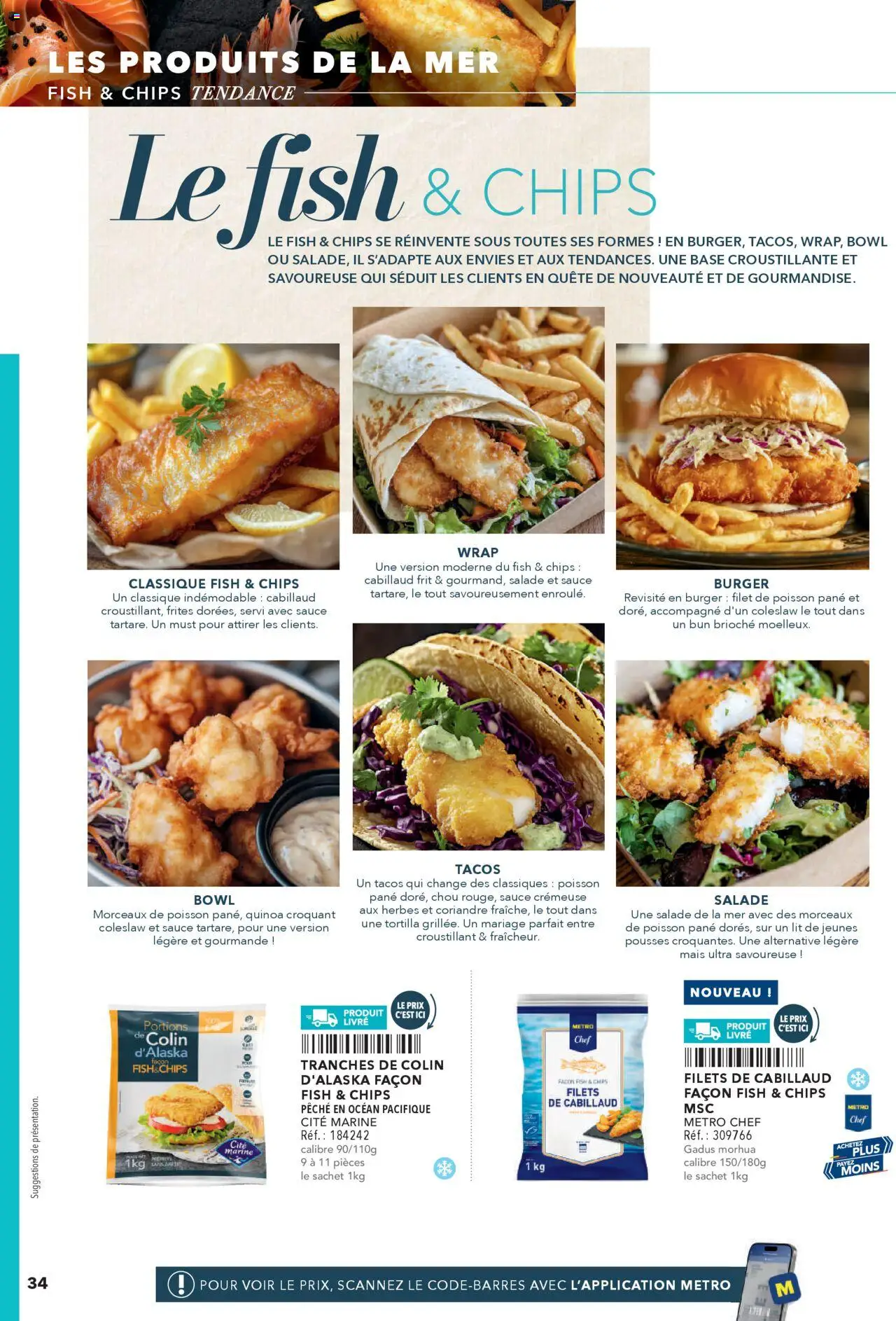  | Page: 34 | Produits: Salade, Base, Lit, Poisson