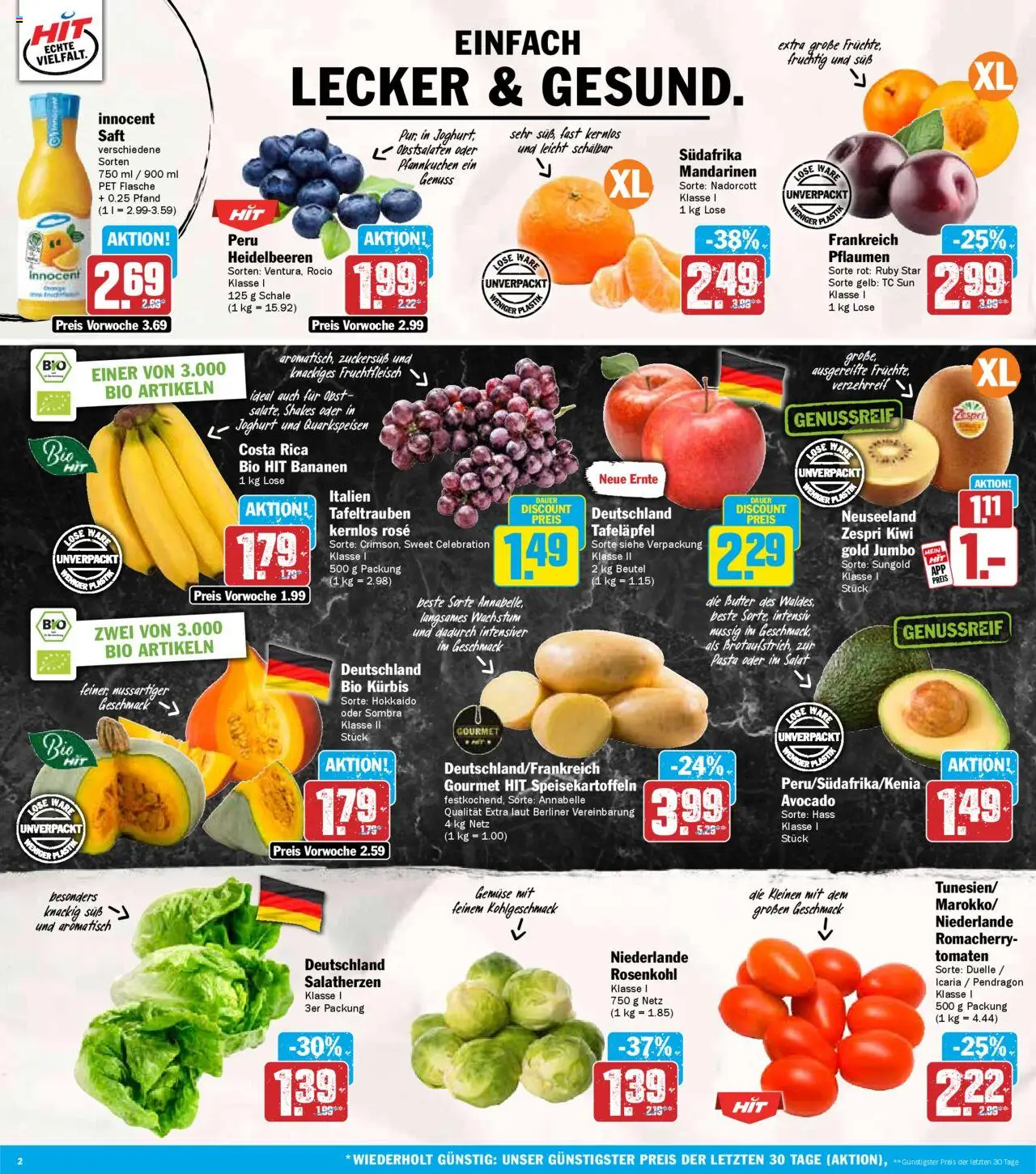 HIT - Rhineland-Palatinate – gültig ab 29.09.2025 | Seite: 2 | Produkte: Berliner, Pflaumen, Pfannkuchen, Kiwi