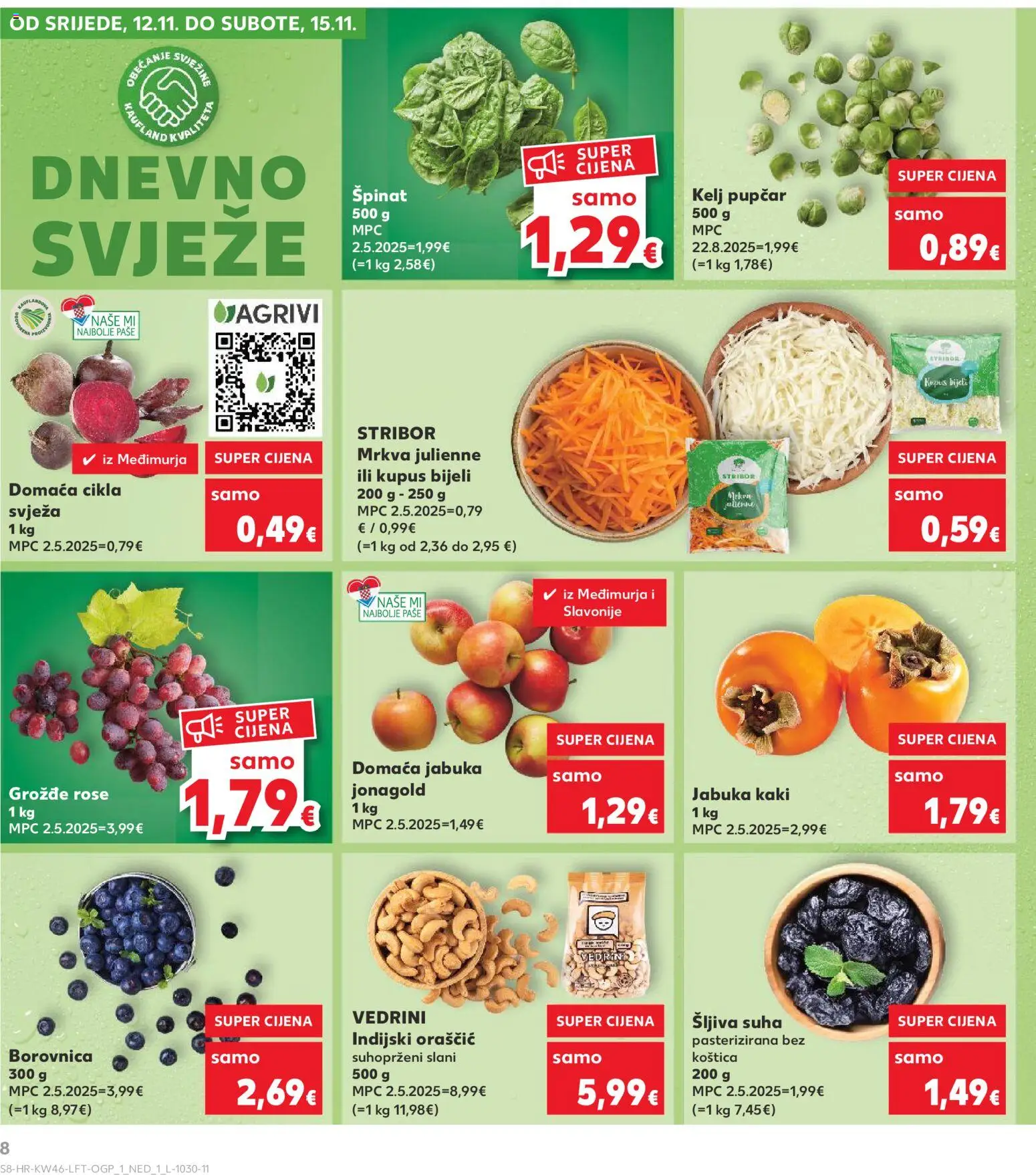 Kaufland HR akciós ujság - amely érvényes a következő dátumtól: 12.11.2025 | Oldal: 8