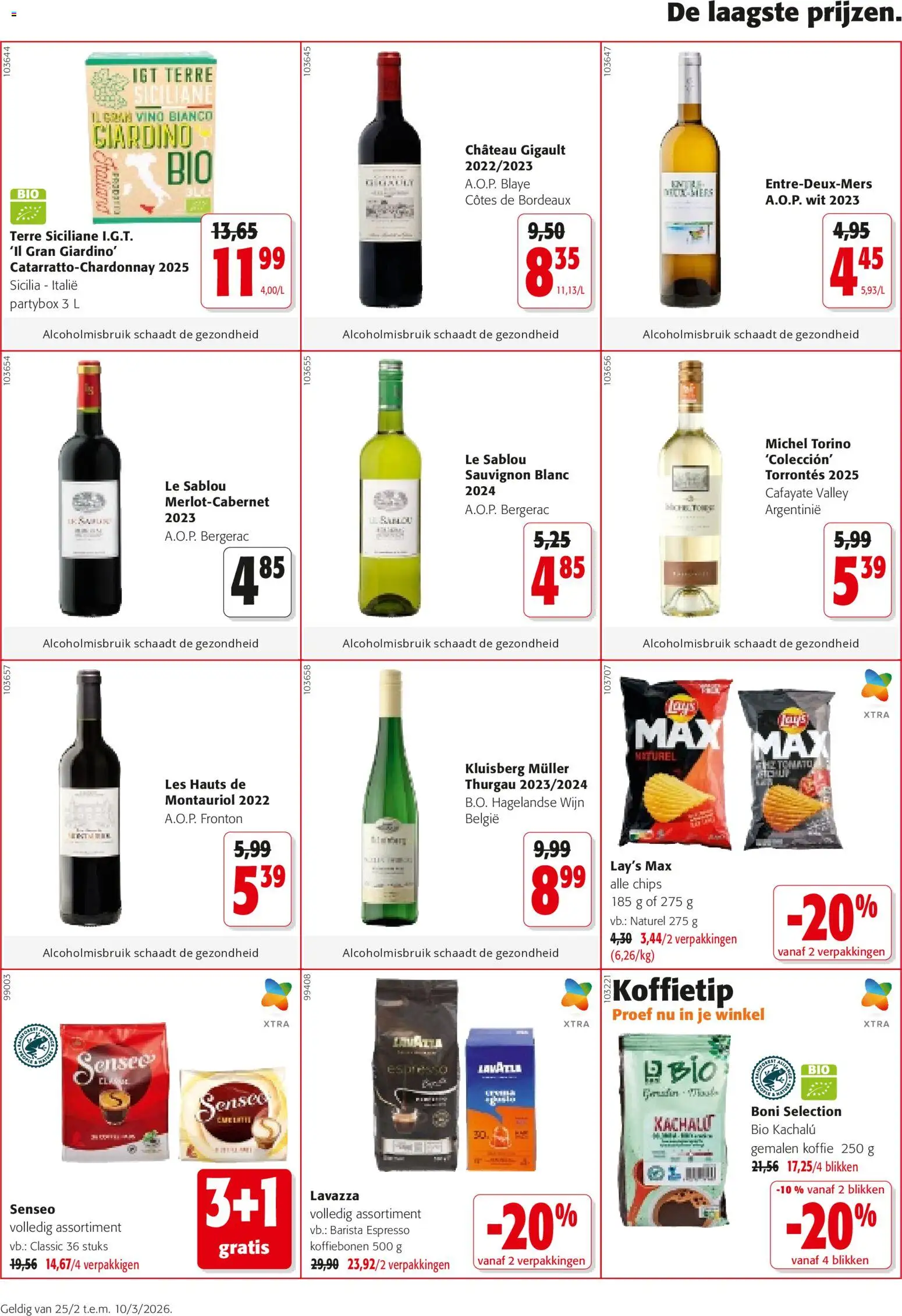 {H1} | Pagina: 4 | Producten: Chips, Lavazza, Csirkecombfile, Koffie