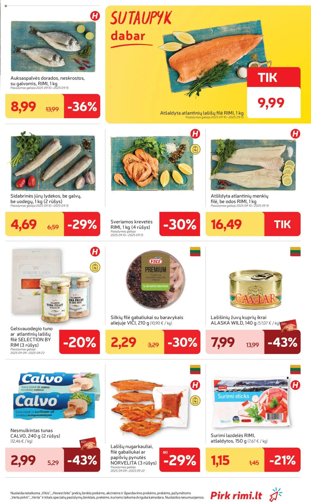 Rimi akcijos nuo 09.09.2025 | Puslapis: 7 | Prekių: Ikrai