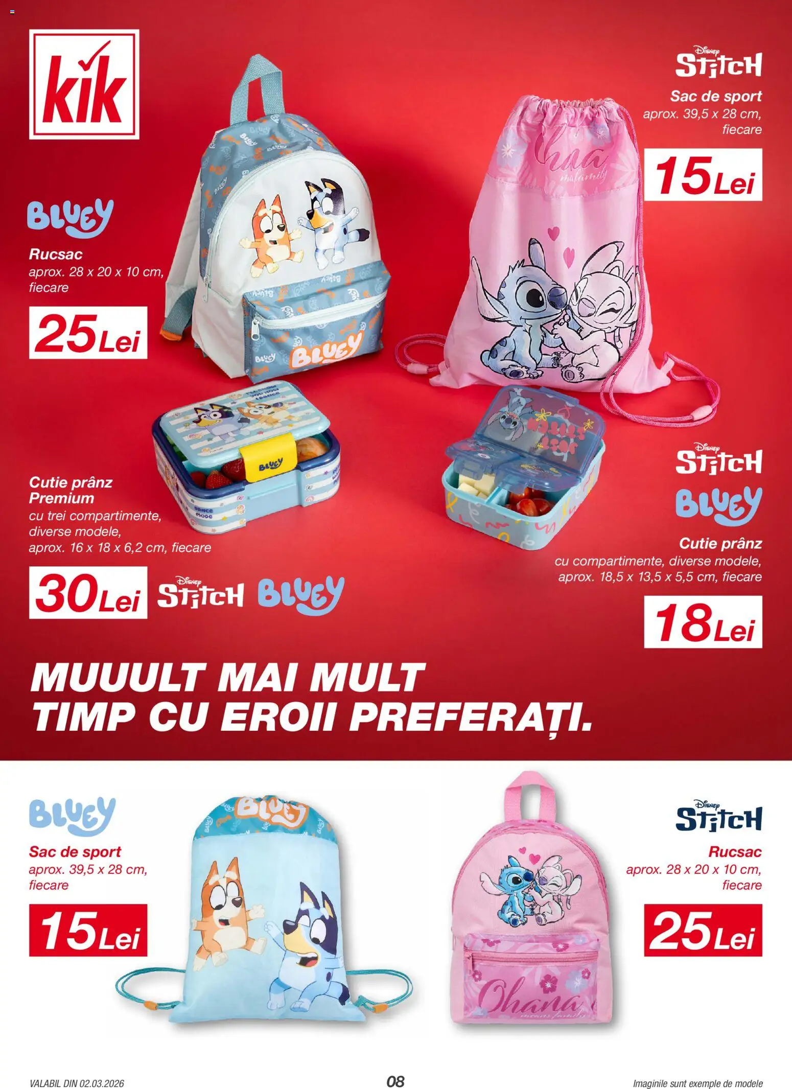 Noul catalog Kik – valabil de la 02.03.2026 | Pagină: 8 | Produse: Cutie, Rucsac