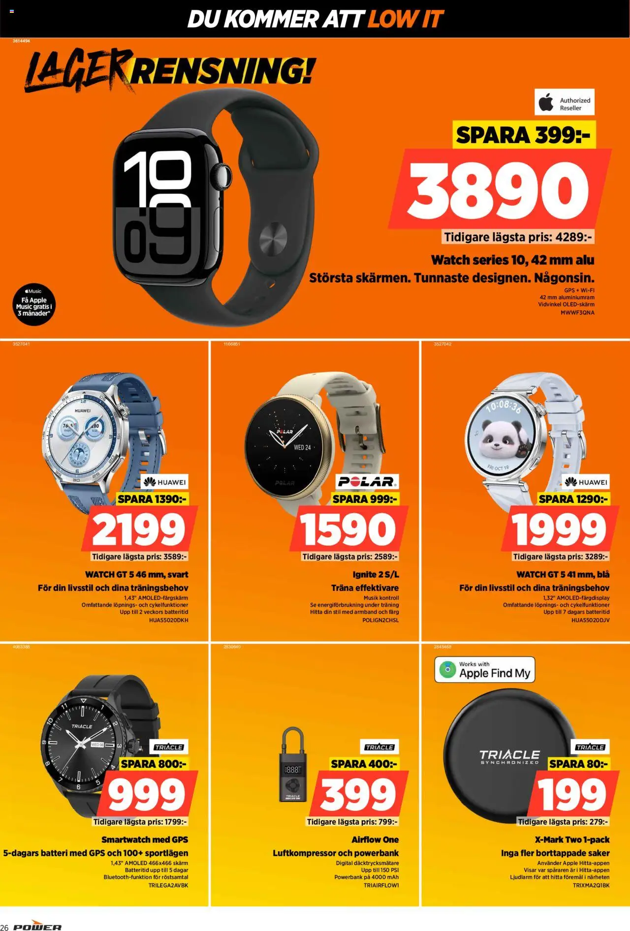 Power reklamblad aktuell från 20.10.2025 | Sida: 26 | Produkter: Armband, Äpple, Powerbank, Wifi