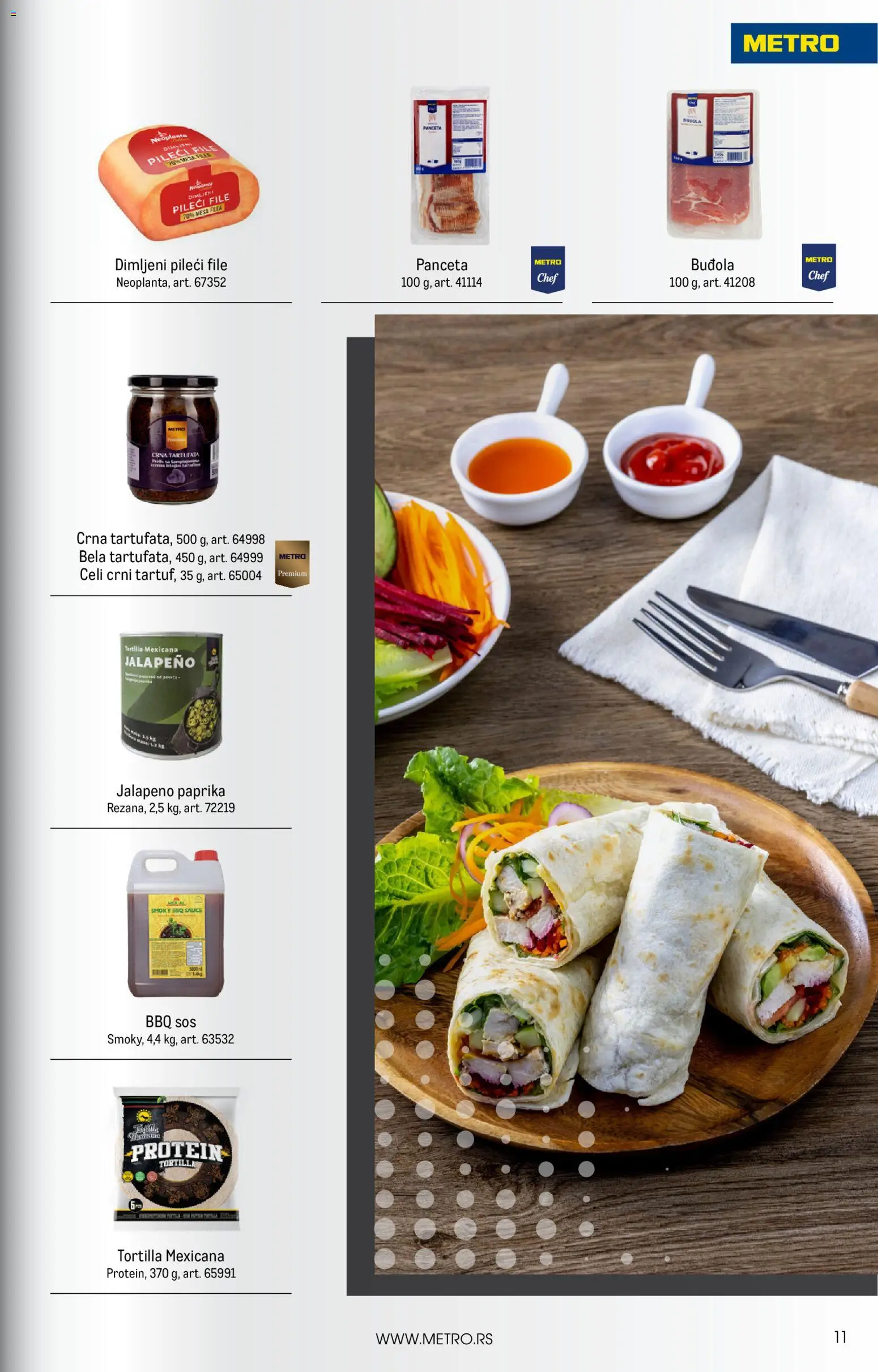 Metro katalog - važi od 01.05.2026 | Strana: 11 | Proizvode: Protein, Panceta, Paprika, Sos