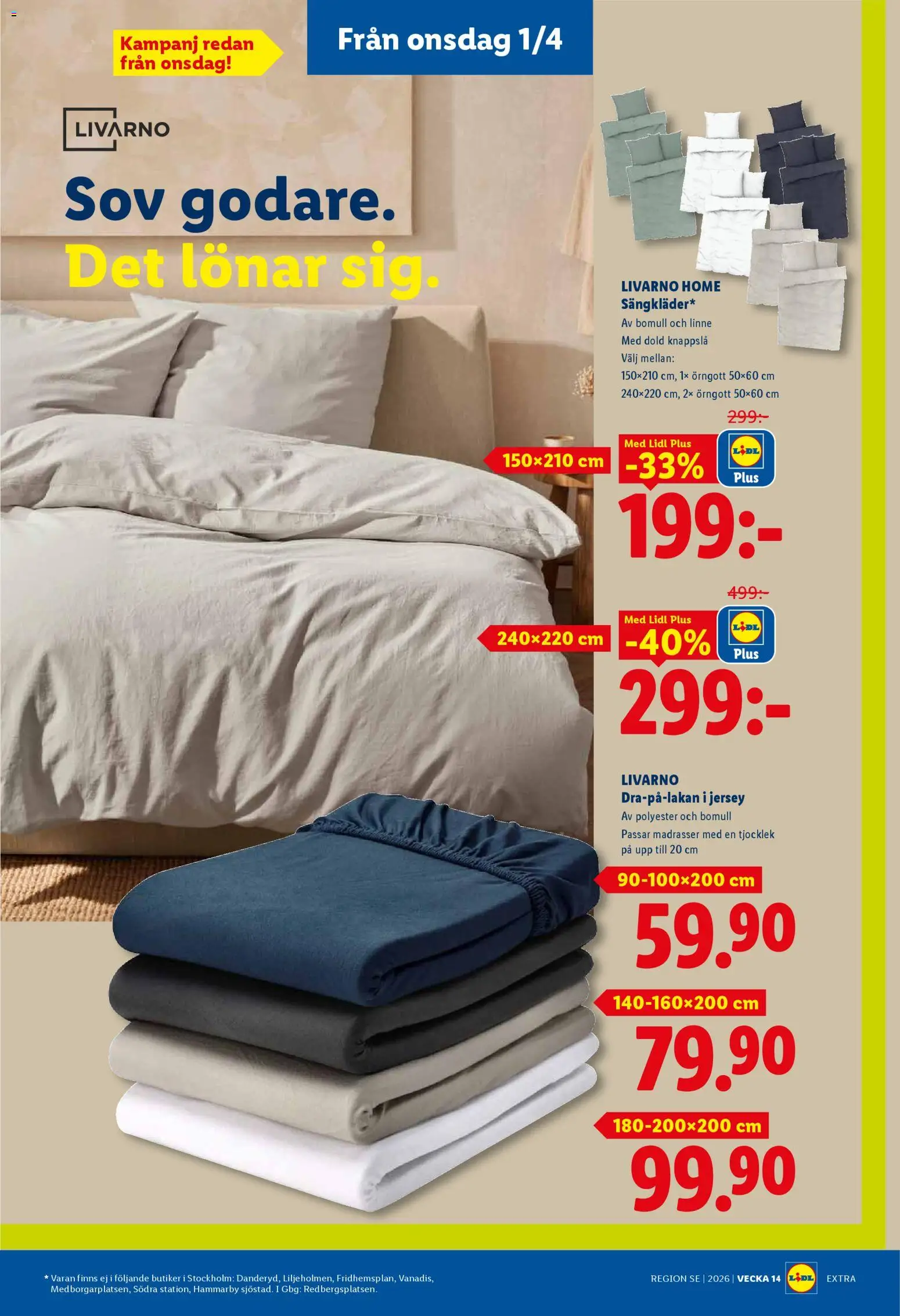Lidl reklamblad aktuell från 01.04.2026 | Sida: 23 | Produkter: Örngott, Linne