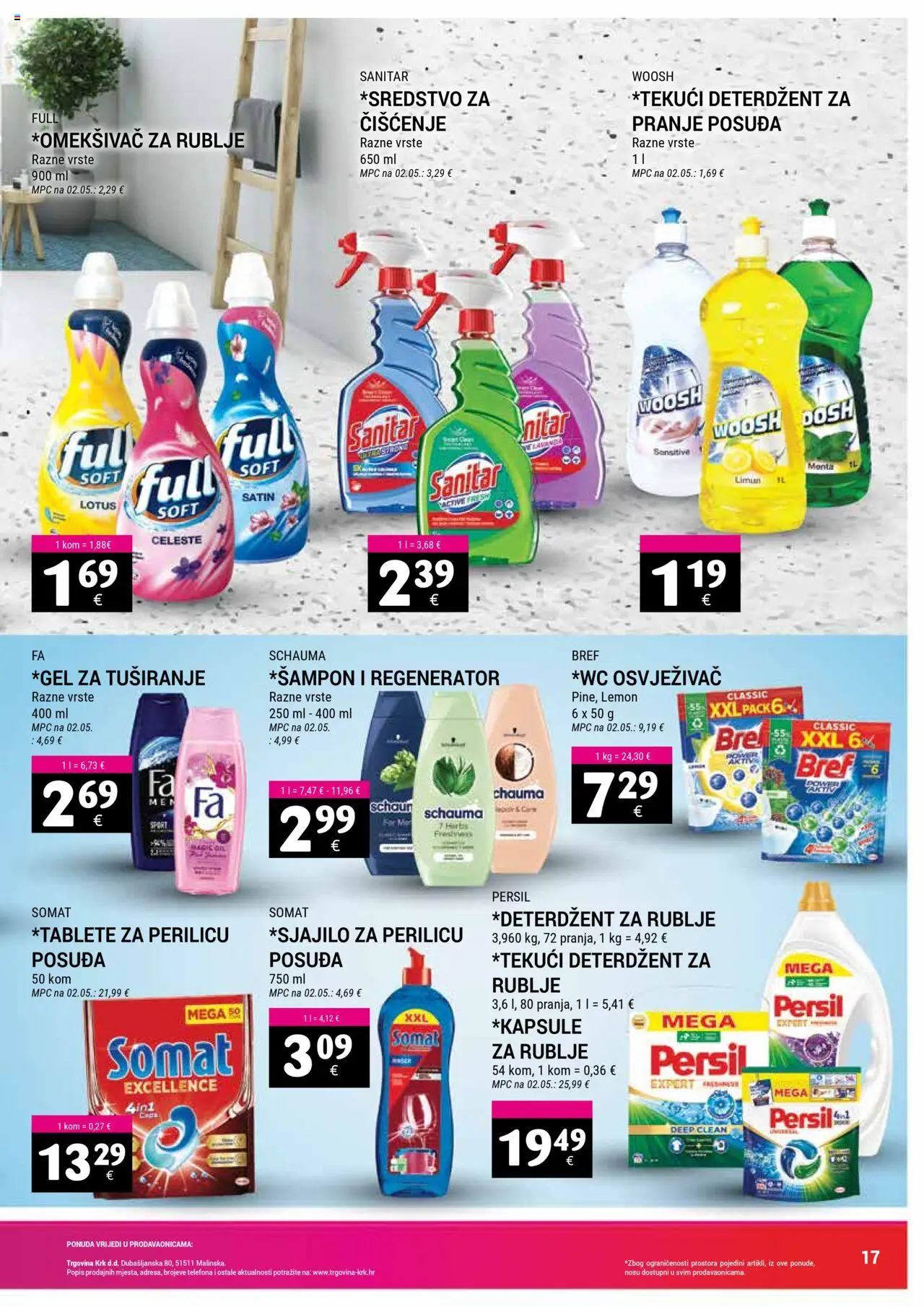 Trgovina Krk katalog | vrijedi od 01.10.2025 | Stranica: 17 | Proizvodi: Regenerator, Tekući deterdžent, Somat, Persil