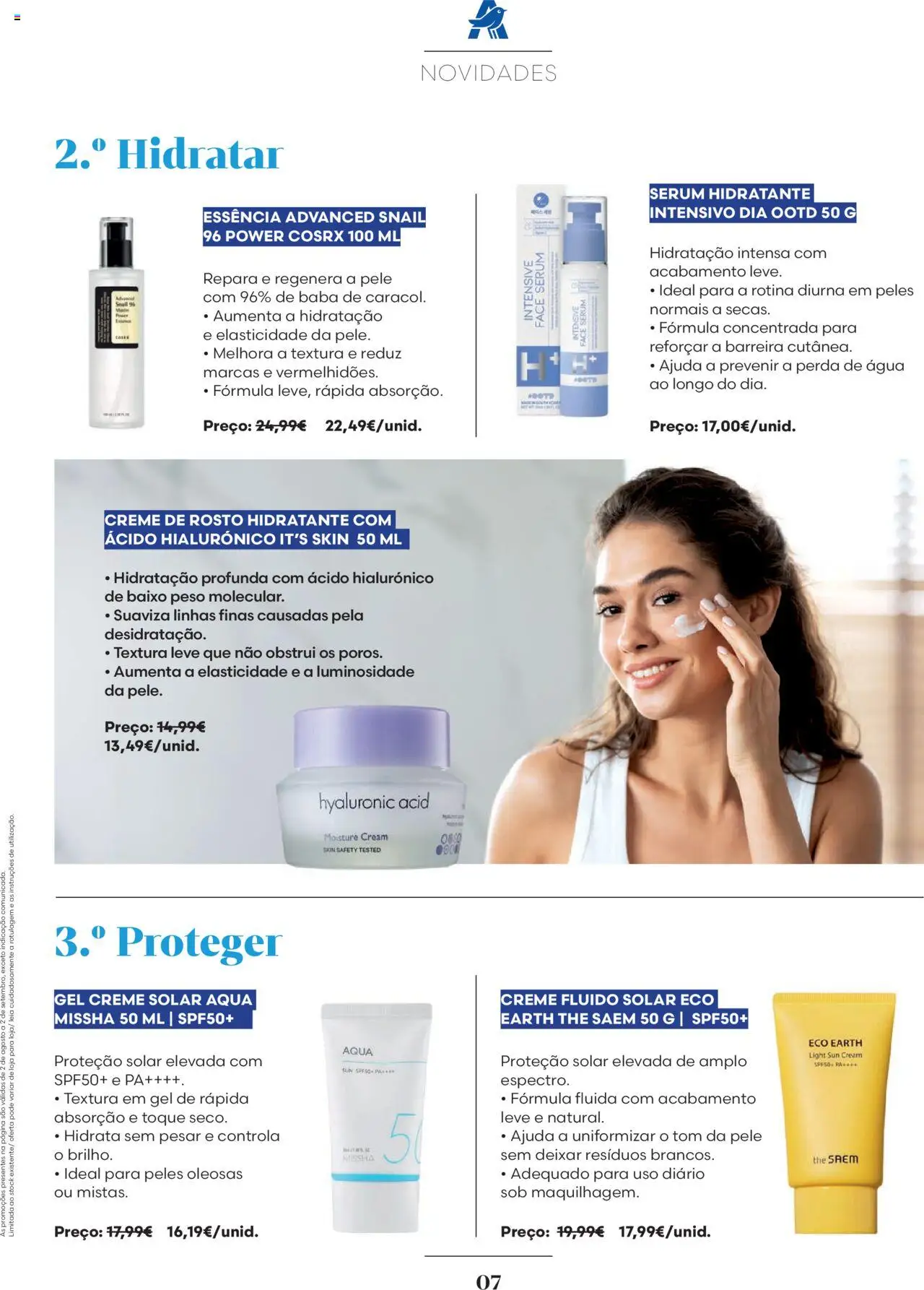 Auchan - Relaxe e cuide de si │ válido de 01.08.2025 | Página: 7 | Produtos: Agua, Sérum, Pá, Creme