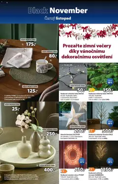 Náhled letáku JYSK Black Friday od 03.11.2025 | Strana: 4 | Produkty: Prostírání, Světelný řetěz, Váza, Utěrka