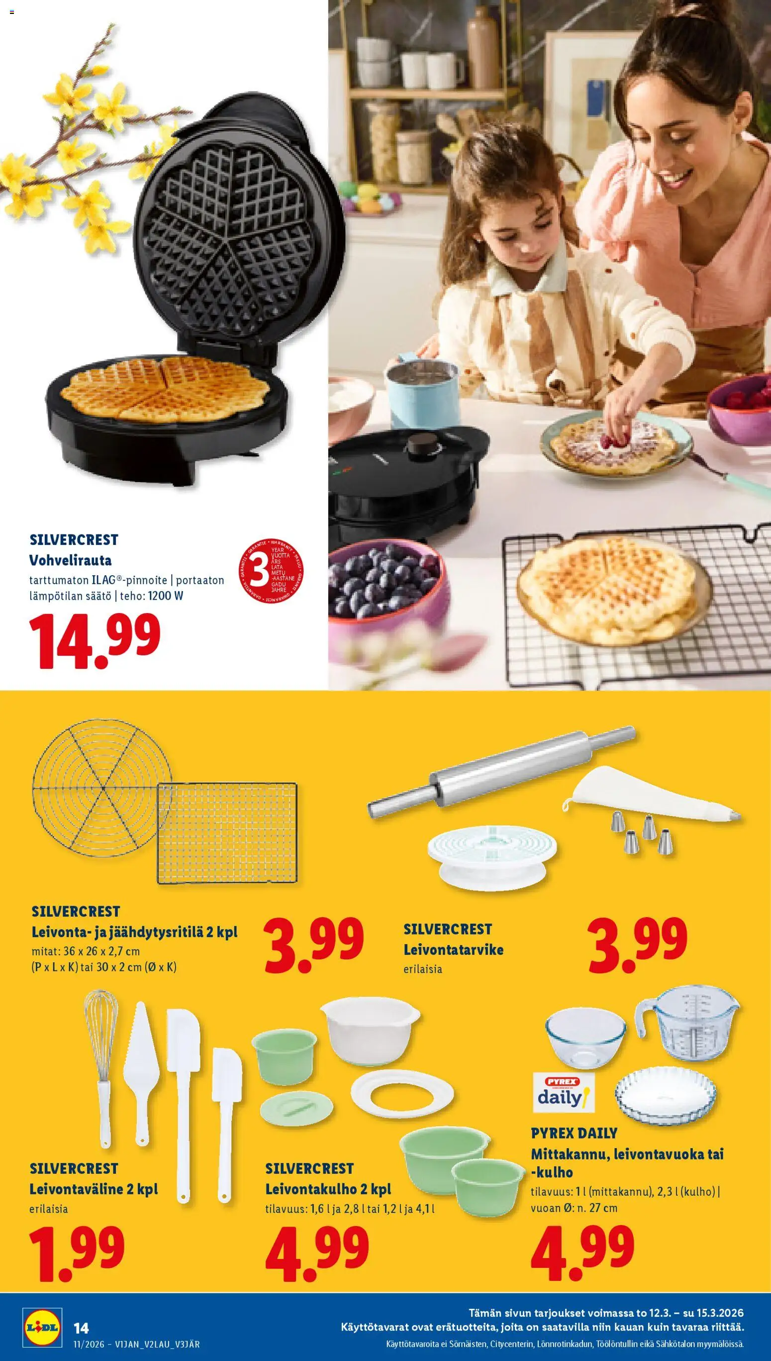 Lidl tarjoukset - Helsinki – voimassa 12.03.2026 alkaen | Sivu: 18 | Tuotteet: Vohvelirauta