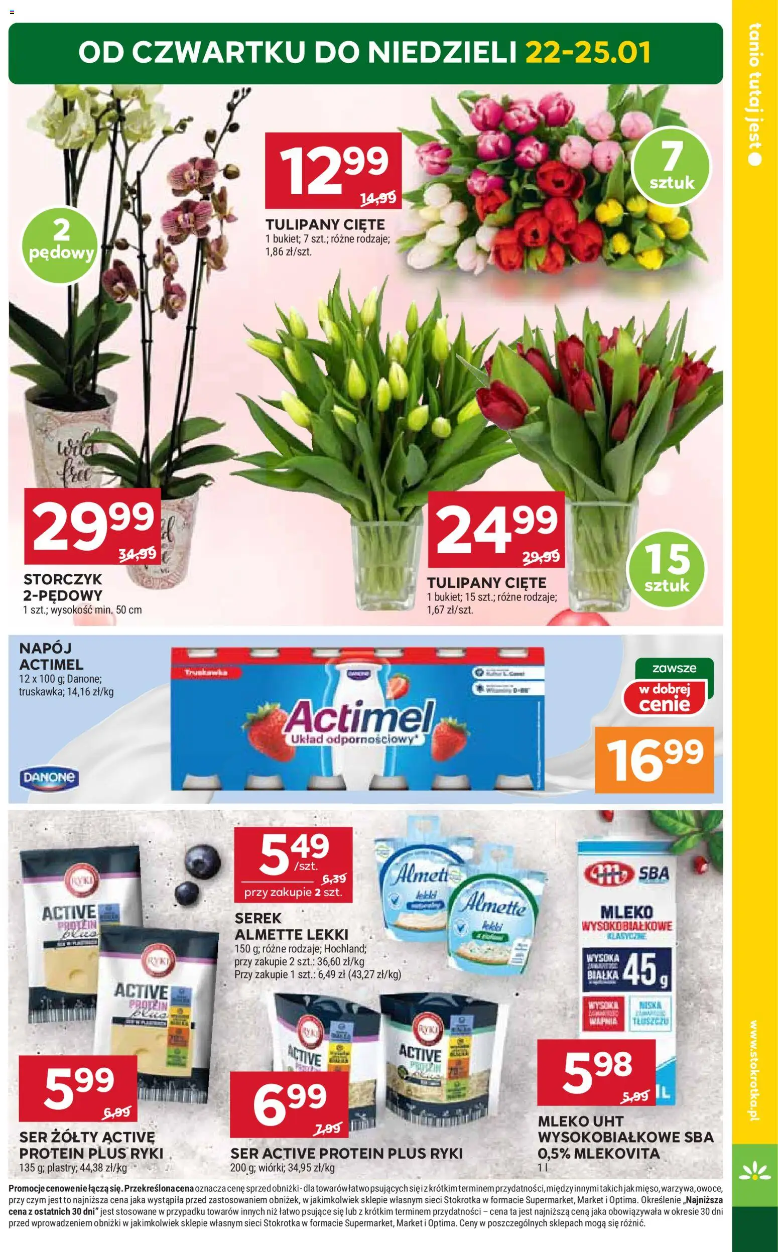Stokrotka Gazetka od 22.01.2026 | Strona: 5 | Produkty: Serek, Stokrotka, Ser, Tulipany