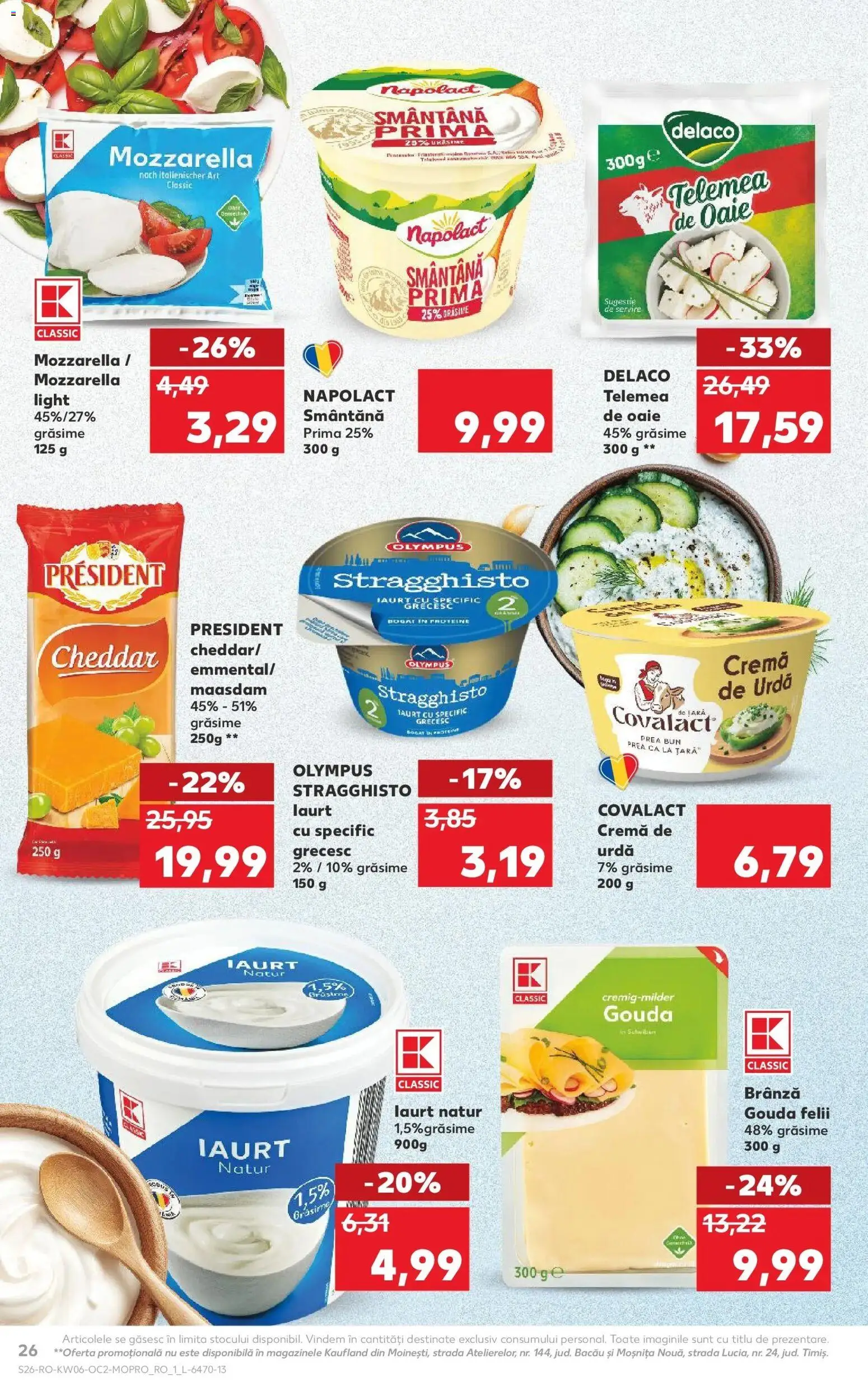 Noul catalog Kaufland – valabil de la 04.02.2026 | Pagină: 26 | Produse: Masaüstü kılıfı, Iaurt, Cremă, Smântână