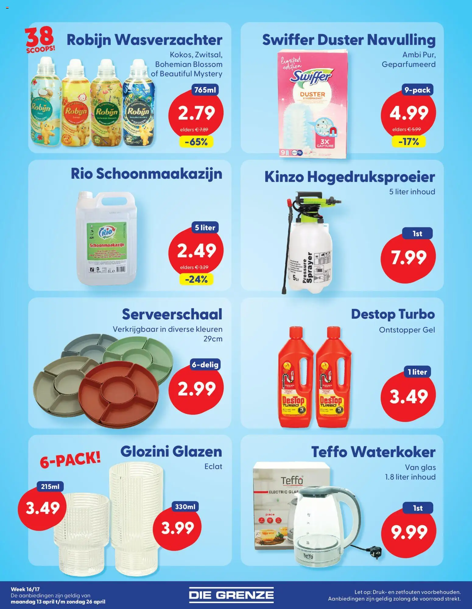 {H1} | Pagina: 10 | Producten: Wasverzachter, Robijn, Waterkoker, Gel