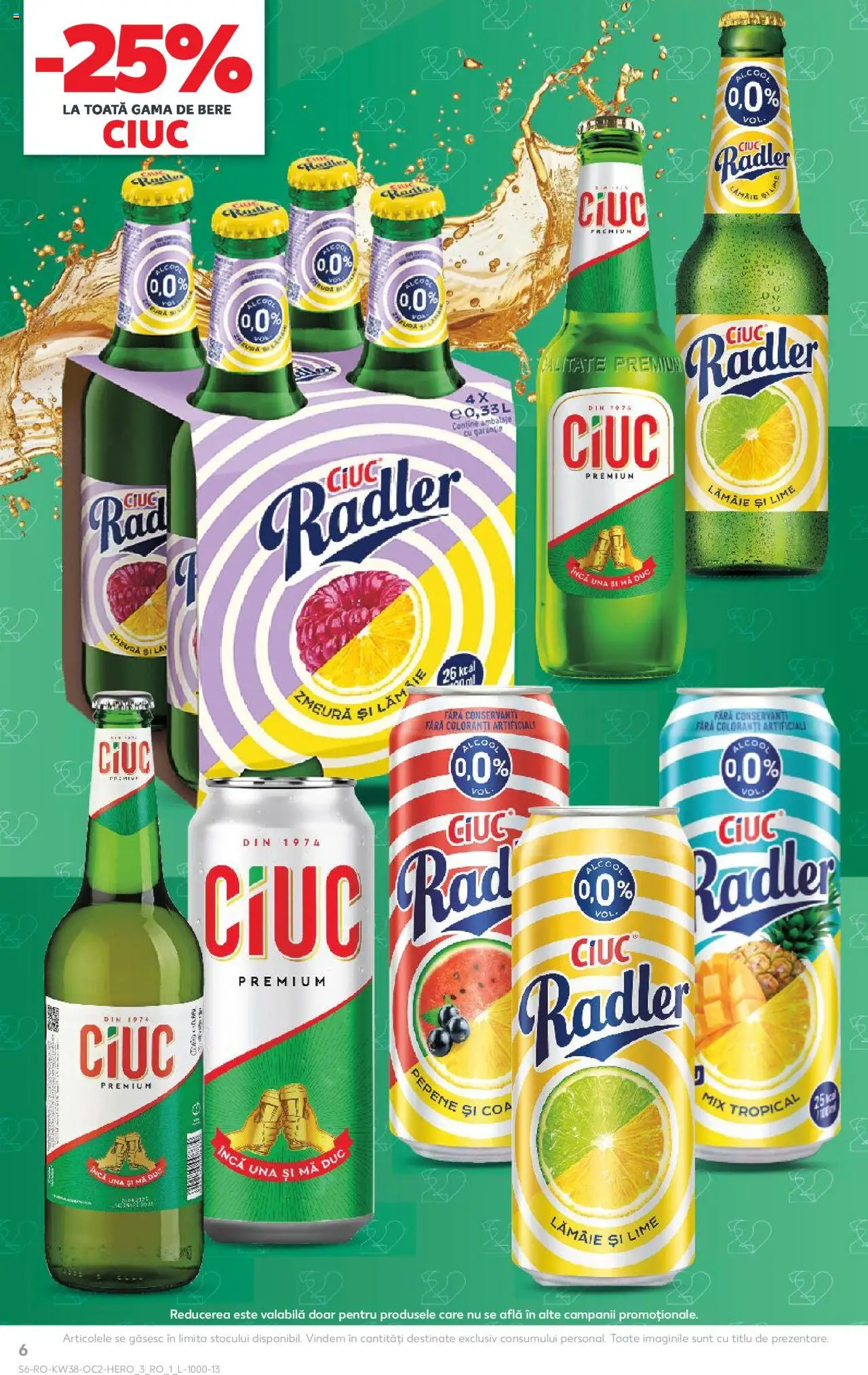Noul catalog Kaufland – valabil de la 17.09.2025 | Pagină: 6 | Produse: Lime, Zmeură, Bere, Lămâie