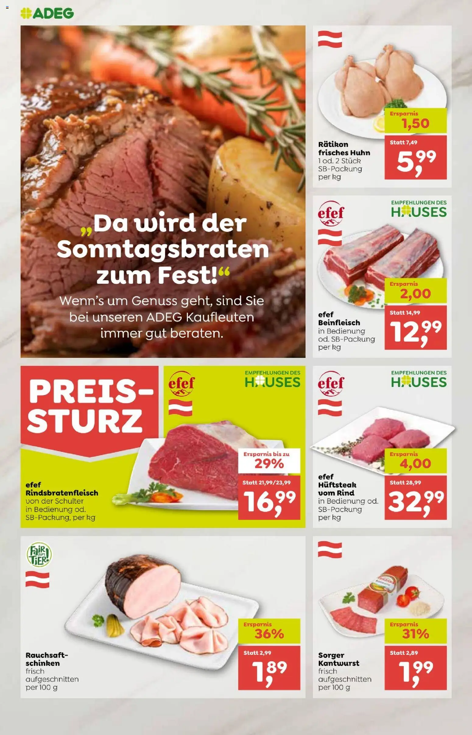 ADEG Vorarlberg gültig ab 20.11.2025 | Seite: 4 | Produkte: Schinken