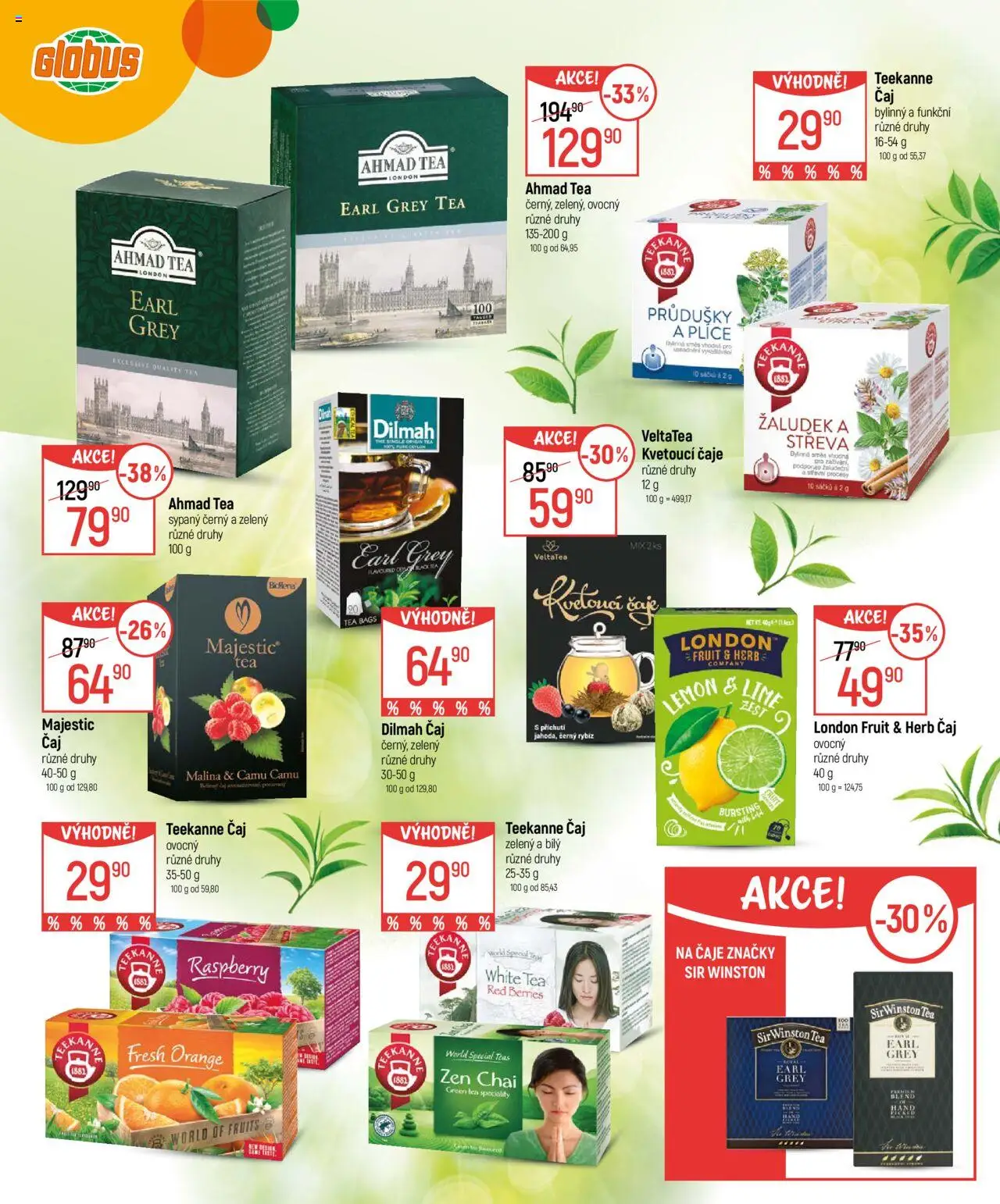 Globus leták - Chutě podzimu od 24.09.2025 | Strana: 14 | Produkty: Čaj, Teekanne, Čaje, Ahmad tea
