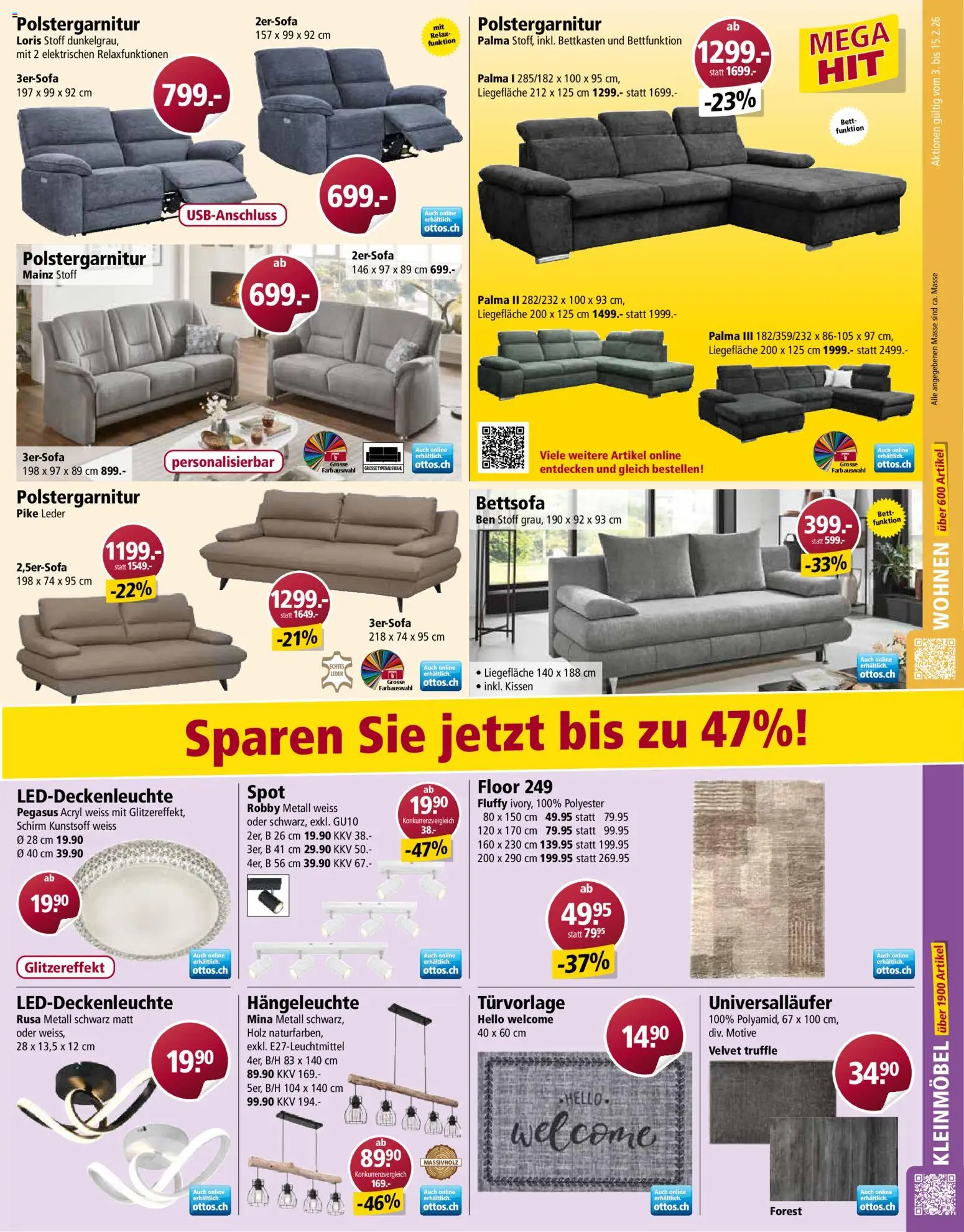 Otto's Aktionen – gültig ab 03.02.2026 | Seite: 9 | Produkte: Kissen, Bett